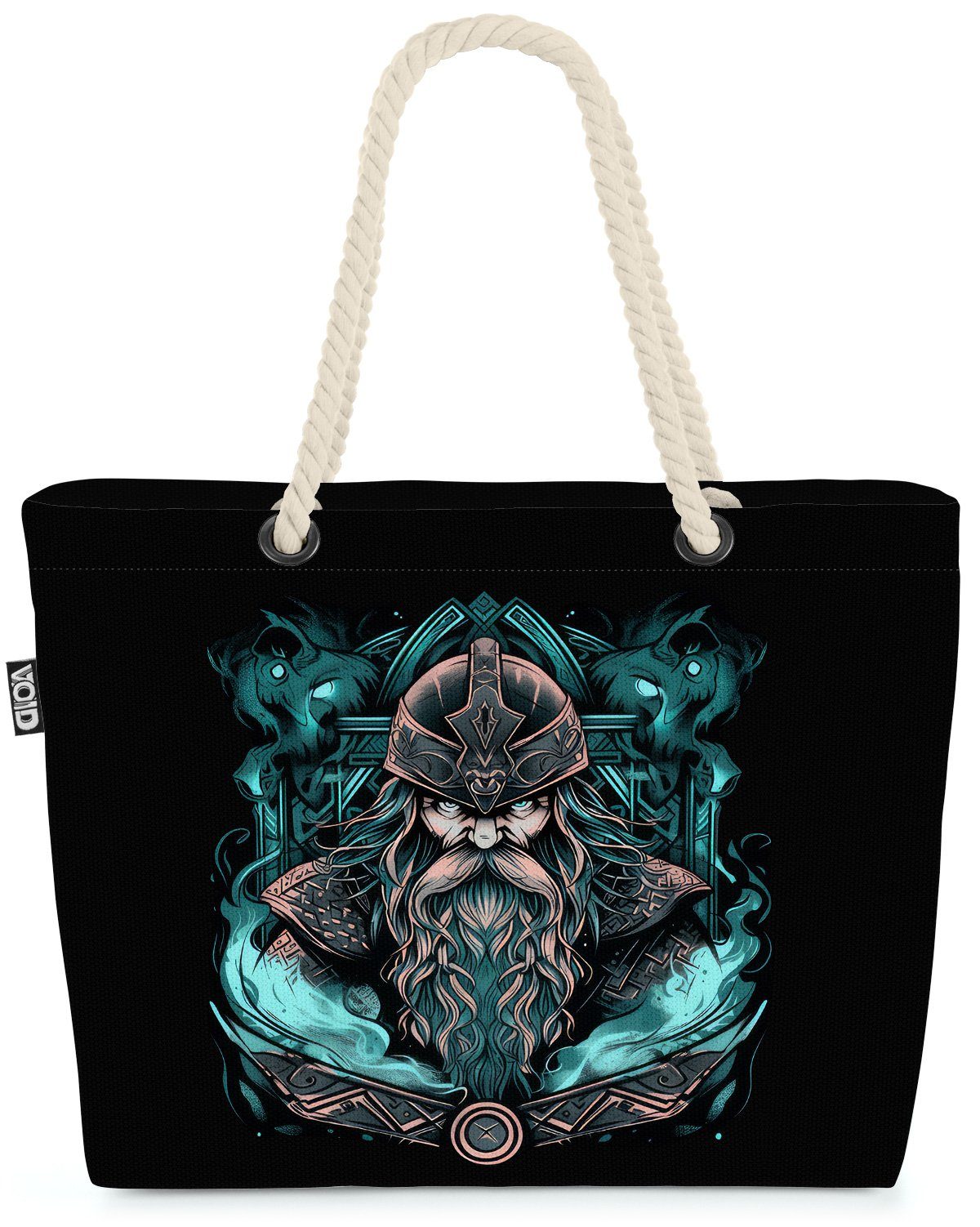 VOID Strandtasche (1-tlg), Odin Wikinger Walhalla Kelten Götter Thor wikinger walhalla hammer vi