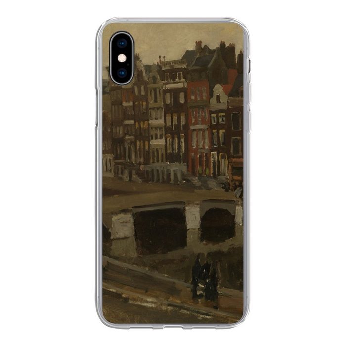MuchoWow Handyhülle Das Rokin in Amsterdam - Gemälde von George Hendrik Breitner Handyhülle Apple iPhone Xs Max Smartphone-Bumper Print Handy