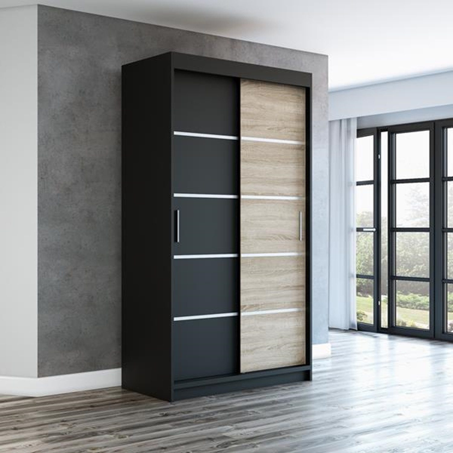 A&J MöbelLand GmbH Schiebetürenschrank PARIS 2-türig Schrank (TOP ANGEBOT! günstig online kaufen