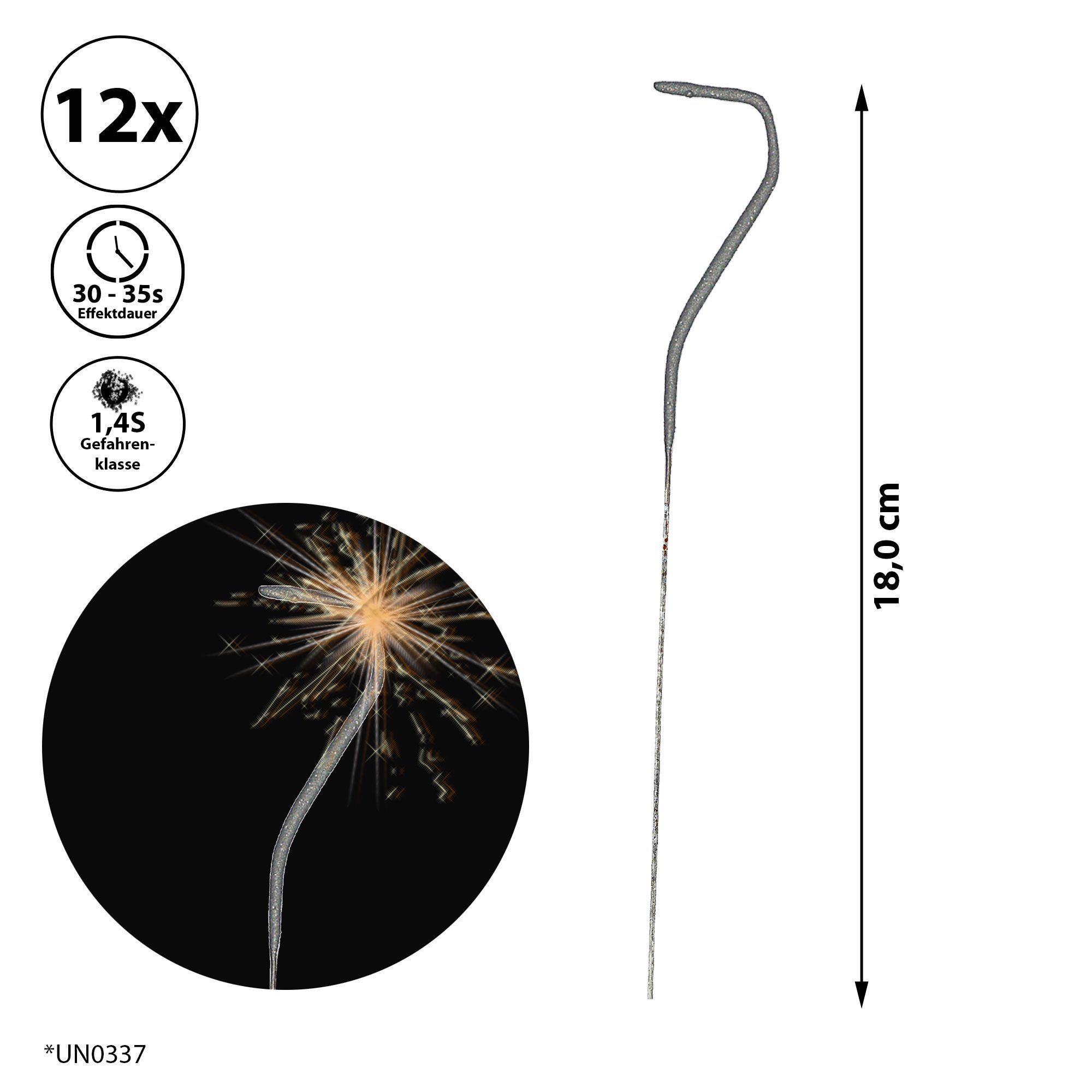 CEPEWA Geburtstagskerze Wunderkerze Zahl Sieben 2er günstig online kaufen