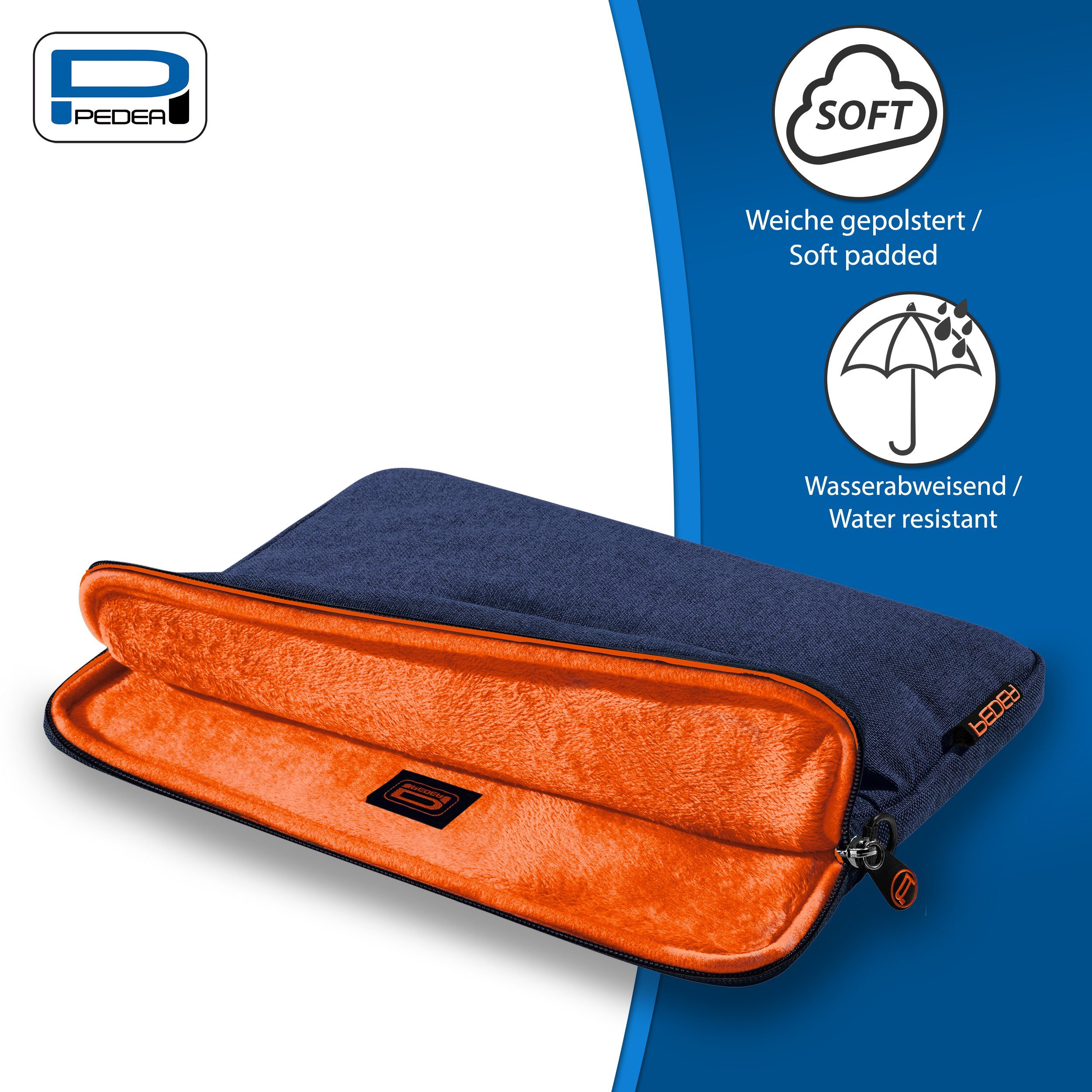 PEDEA Tablettasche FASHION Tablet Hülle mit Polsterung 12,9 / 13 Zoll, Gepolstert mit weichem Innenfutter