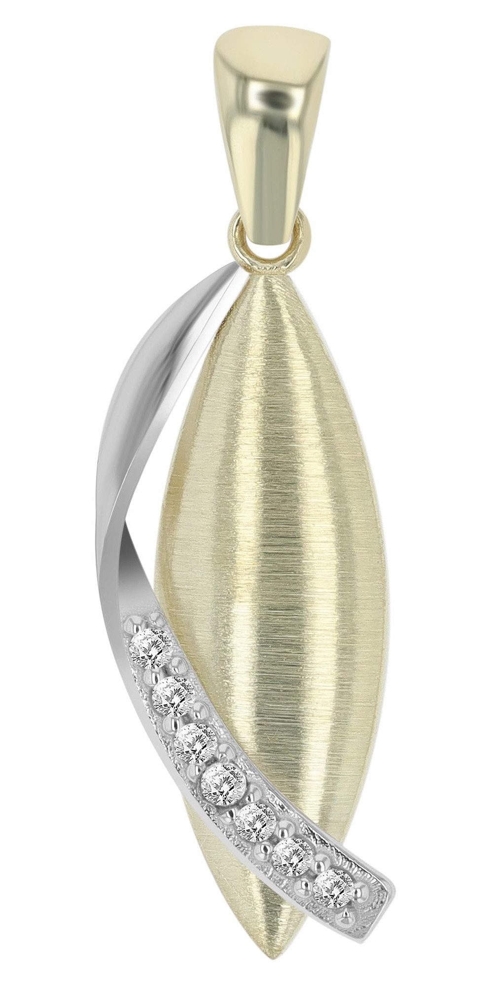 Kettenanhänger Anhänger aus 333 Gold mit Zirkonia