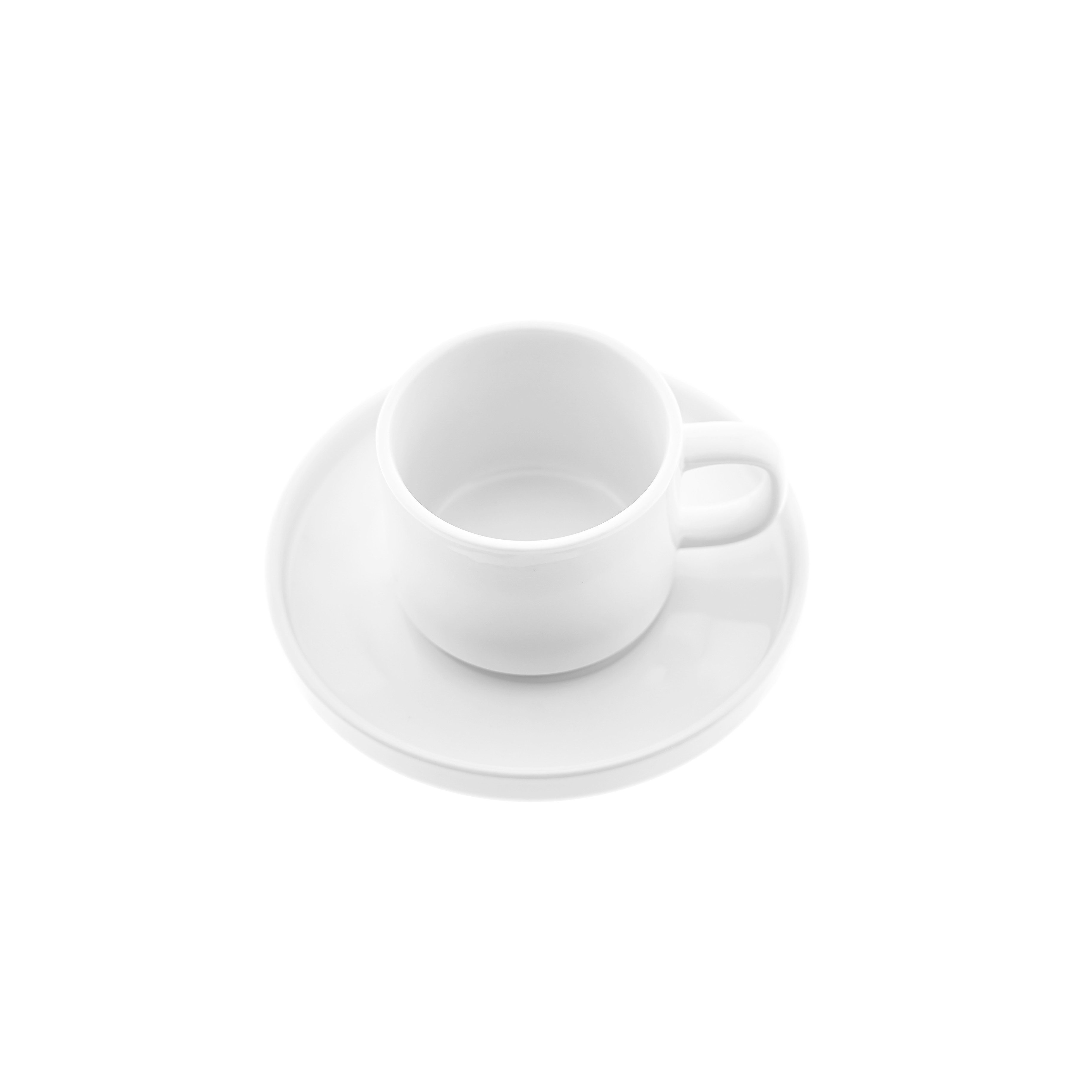 Almina Kaffeeservice Mokkatassen 100 ml - 12-teiliges Set in Weiß (12-tlg), 6 Personen, Porzellan, 12 Teile, für 6 Personen