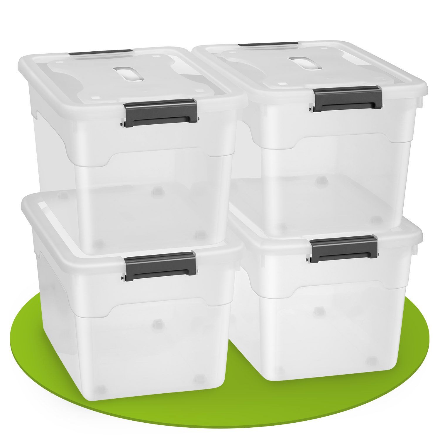 Juskys Aufbewahrungsbox (4 St), mit Rollen, günstig online kaufen