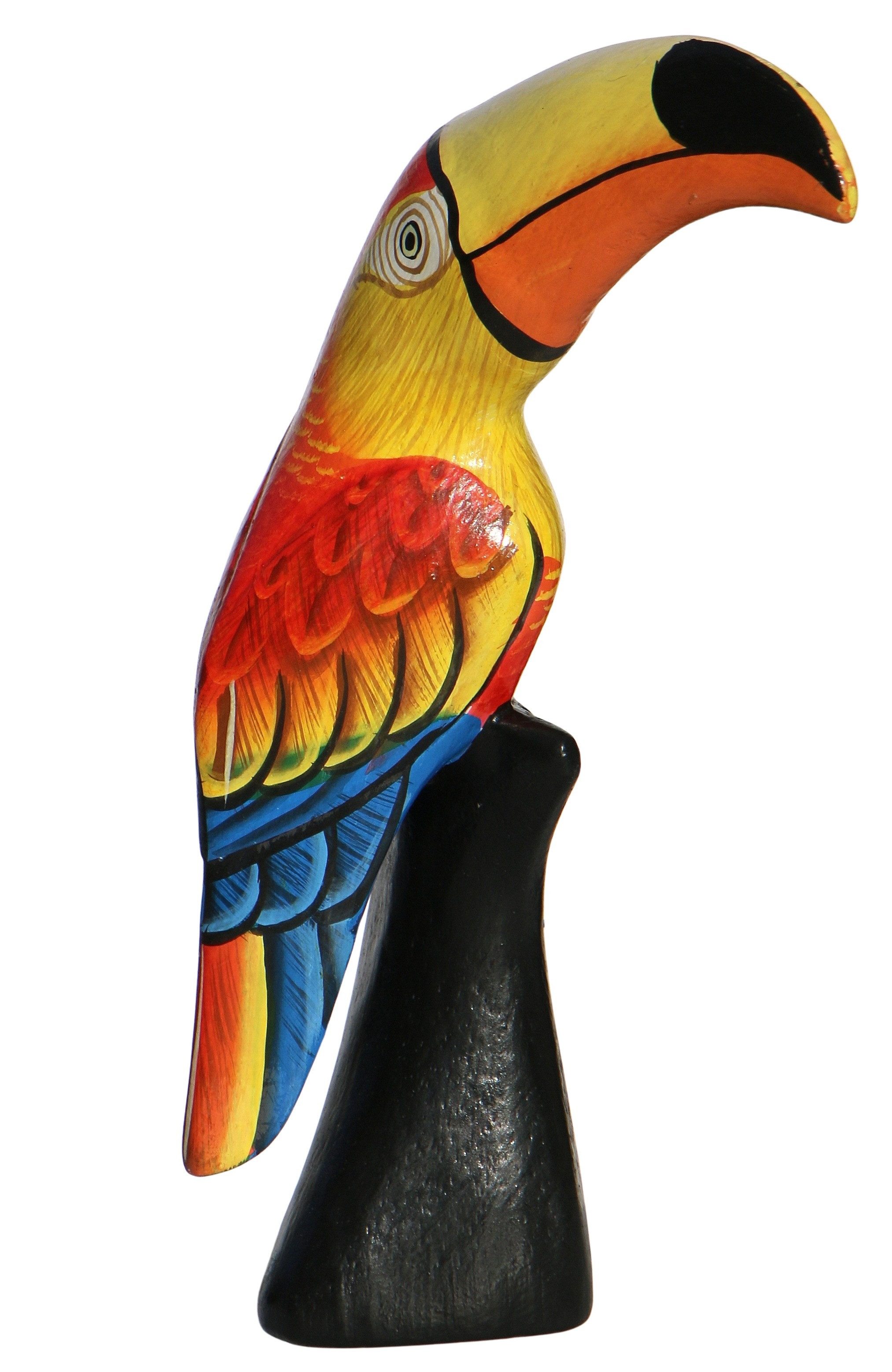 Wogeka Tierfigur bemalter Tukan Vogel Holz-Figur Dekoration Statue günstig online kaufen