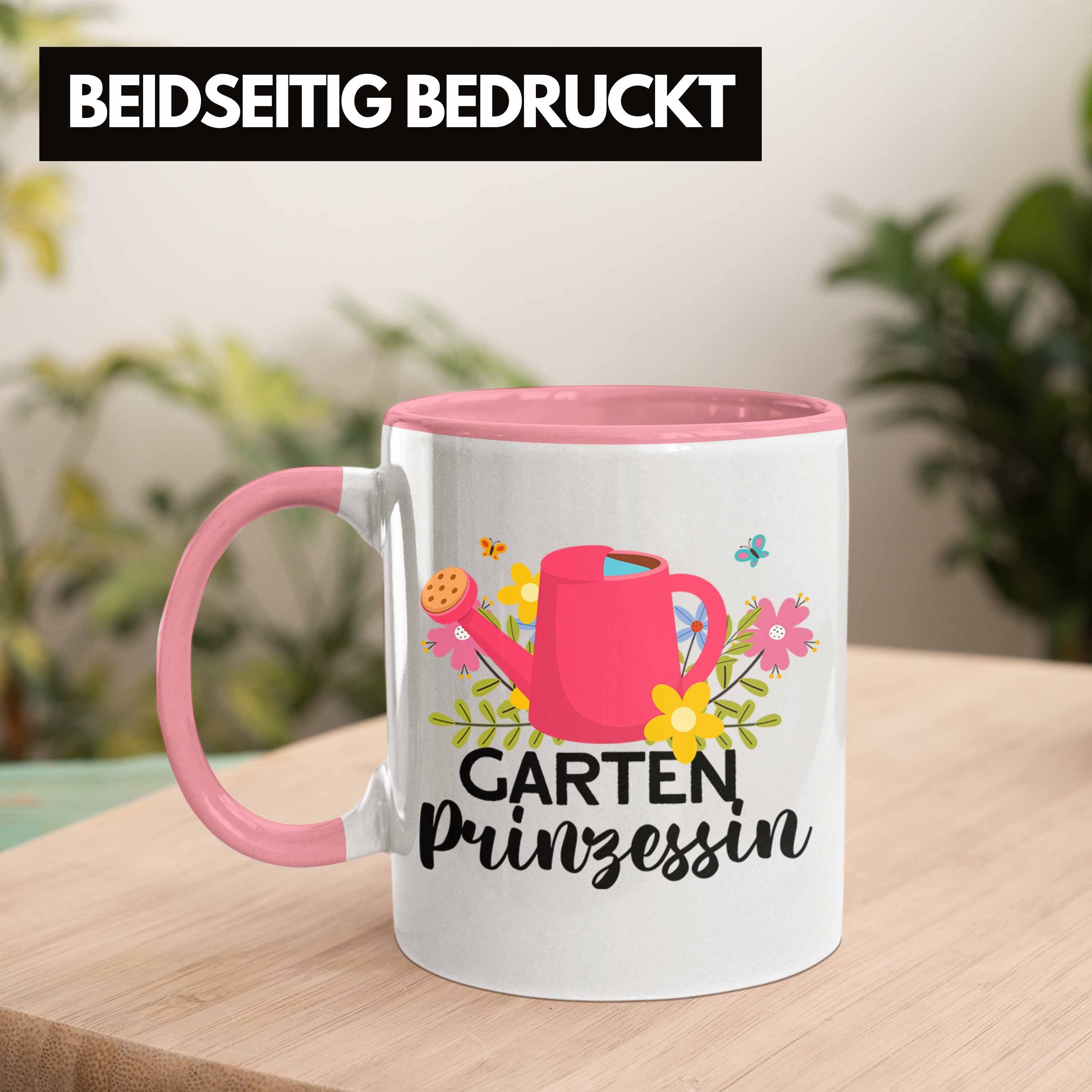 Trendation Tasse Trendation Geschenk Prinzessin Geschenkidee Tasse Garten - Rentnerin Gärtnerin Rosa