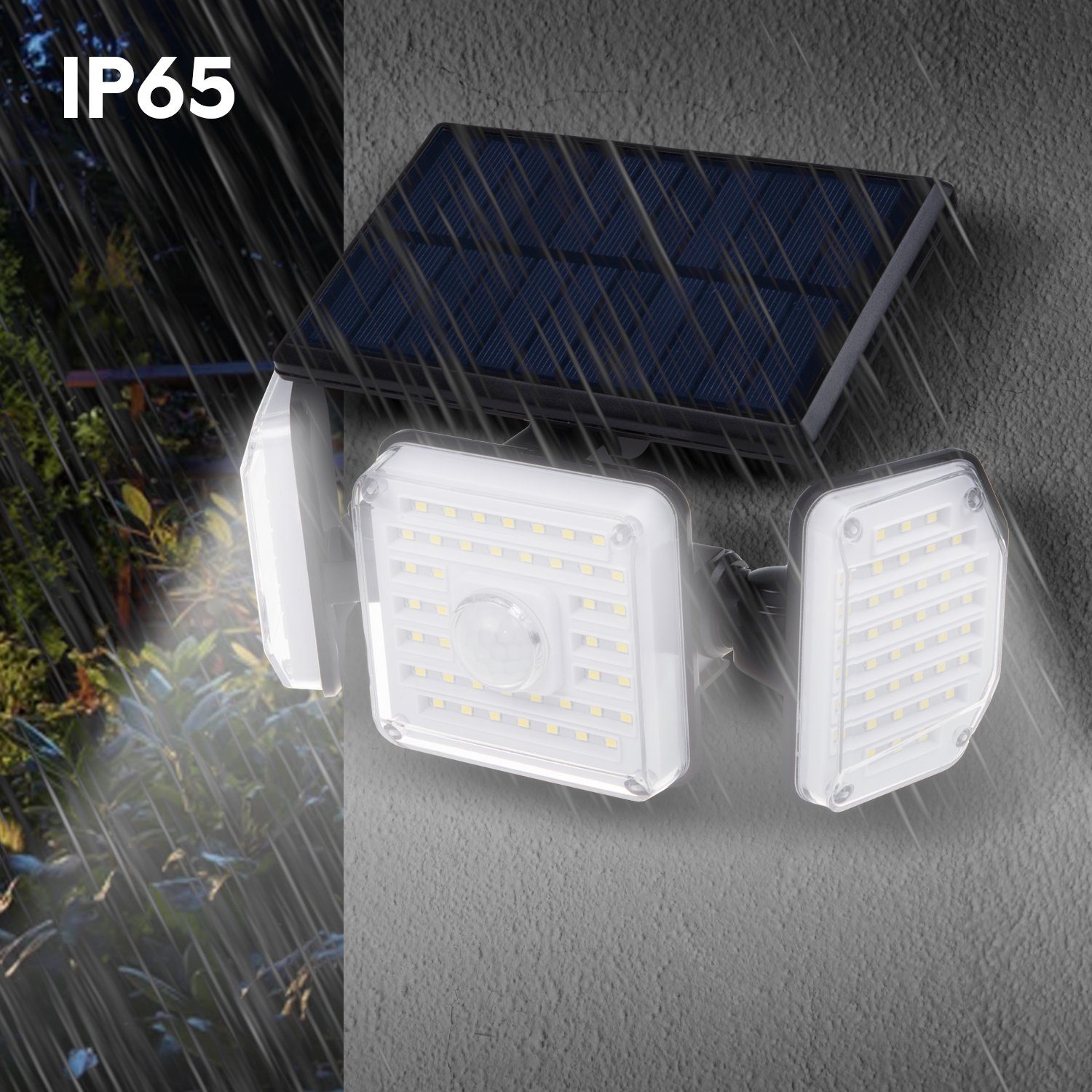 320lm für IP65 Maclean Energy MCE615, Maclean 4W Außen-Wandleuchte Wandleuchte Solarlampen Außen