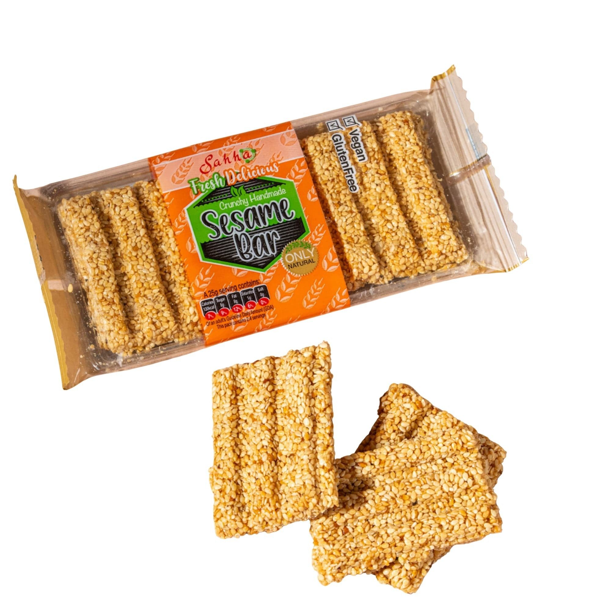 Sahha Riegel, Sesamriegel (Vegan / Glutenfrei) – Crunchy Sesame Bar 40g
