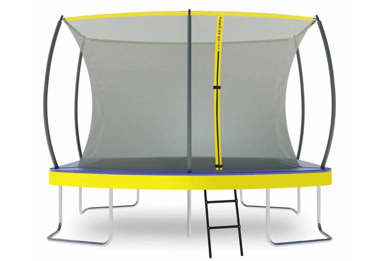 Zero Gravity Gartentrampolin oval/rechteckig, inkl. Leiter & Sicherheitsnetz, TÜV zert., 3 Größen:, 305 x 213 cm, 366 x 244 cm, 457 x 366 cm