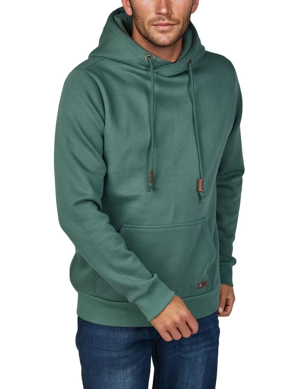 riverso Kapuzenpullover Herren Hoodie RIVJulian Regular Fit Longsleeve Sweatshirt mit Cross-Over-Kragen und Kängurutasche