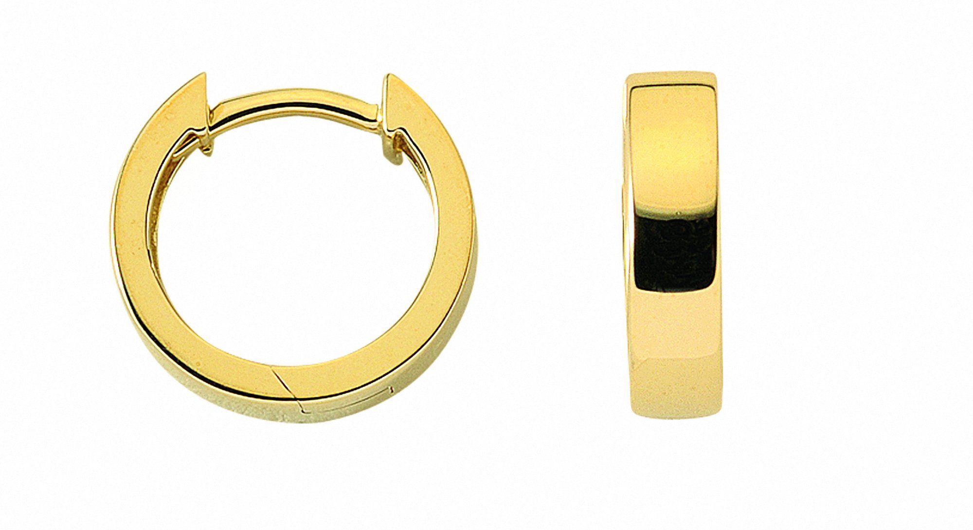 Damen Schmuck Adelia´s Paar Ohrhänger 1 Paar 585 Gold Ohrringe / Creolen Ø 11,7 mm, 585 Gold Goldschmuck für Damen