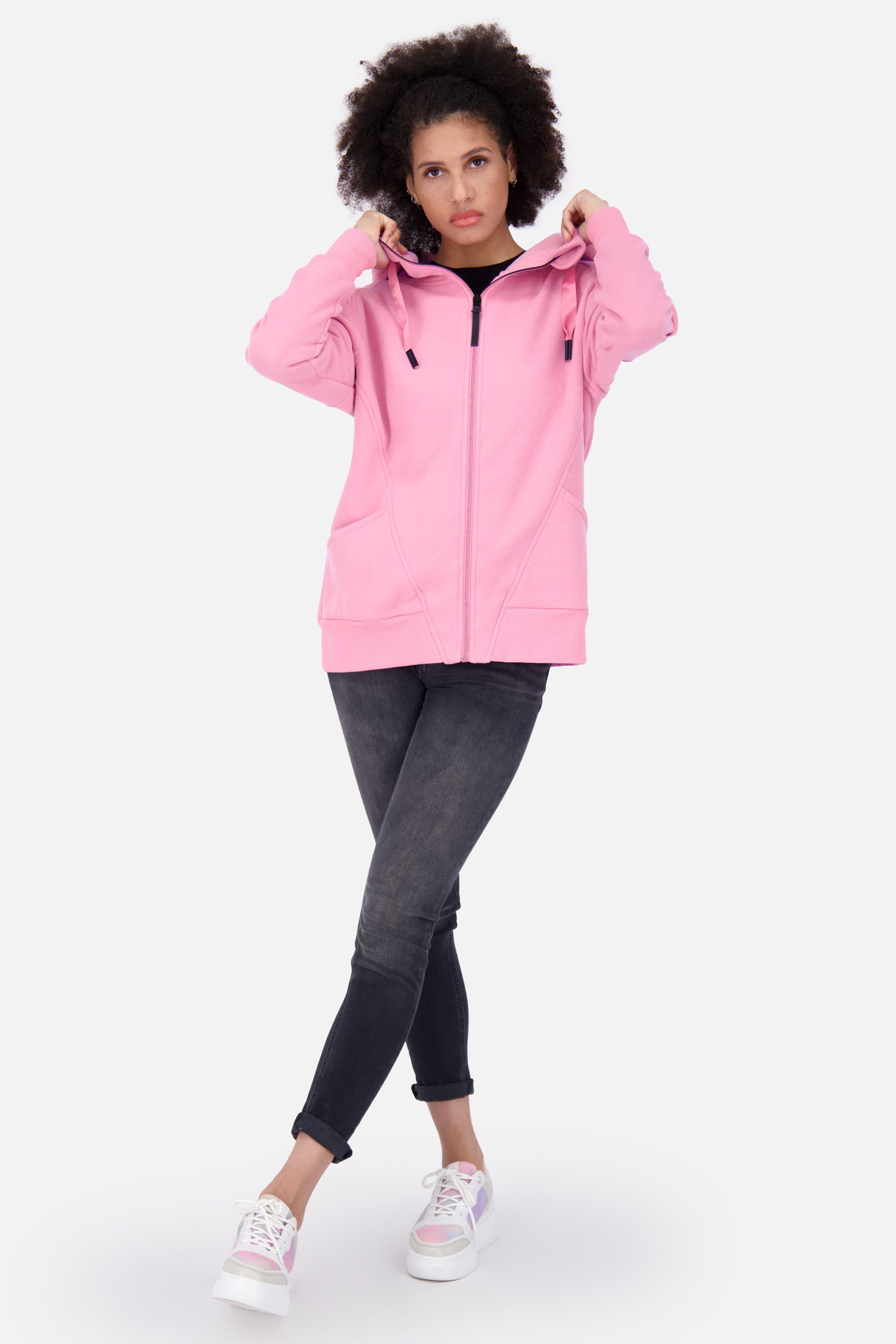 Kickin Hooded Alife Kapuzensweatjacke Sweatjacke Sweatjacket A MariaAK Damen Kapuzensweatjacke, bubblegum melange &