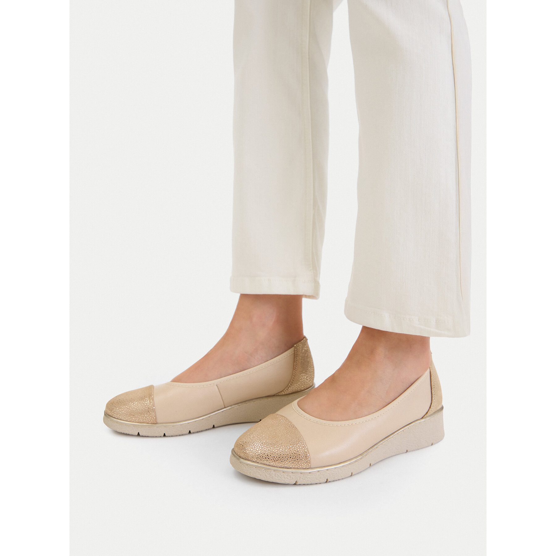 Go Soft Go Soft Damen Ballerinen Beige Ballerina