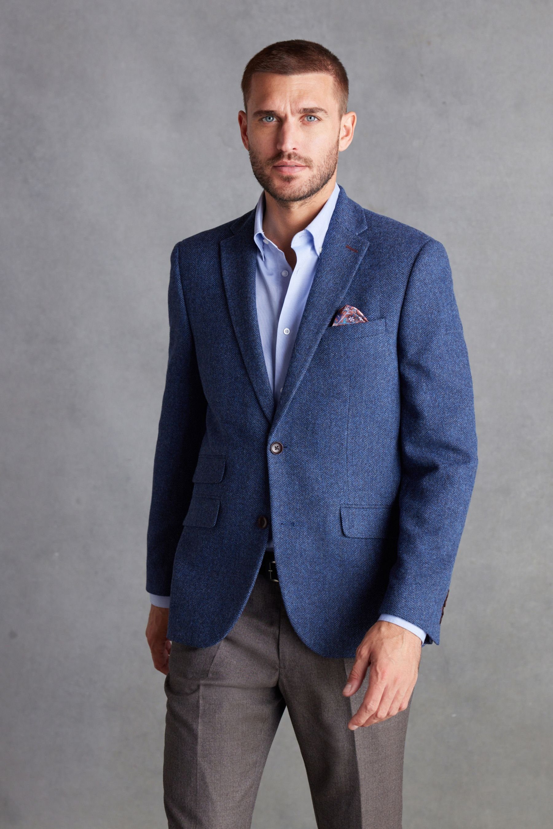 Sakko Nova Fides Signature Wollblazer Fischgrätmuster