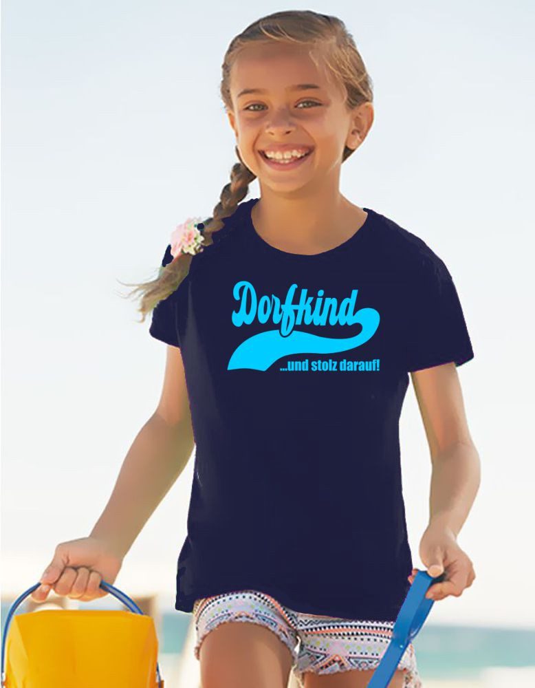 coole-fun-t-shirts Print-Shirt DORFKIND und stolz darauf ! T-Shirt Kinder + Erwachsene