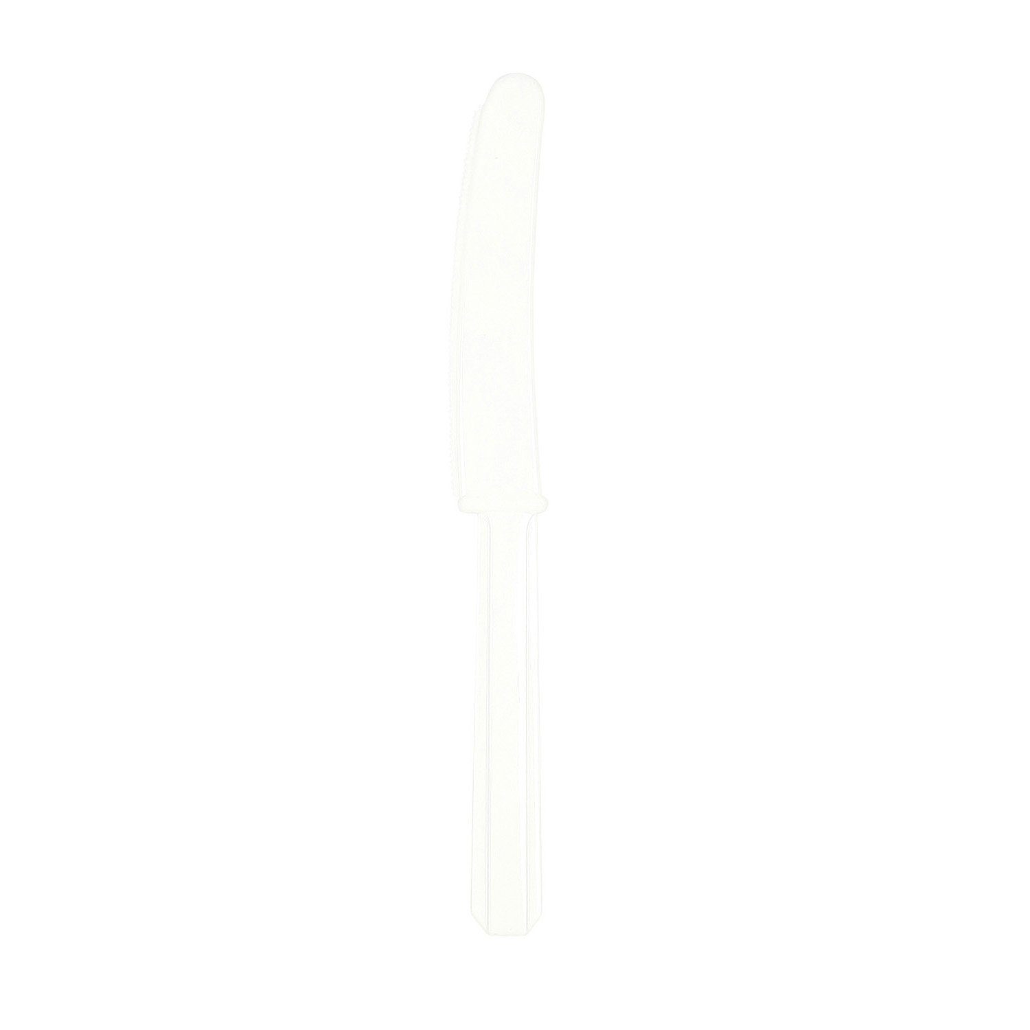 Amscan Einweggabel 10 Messer weiss Plastik 17,1 cm