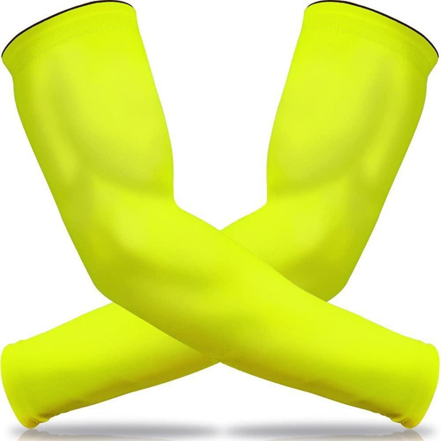 LuxusKollektion Armlinge Arm Sleeves Herren Damen L Grün Kompression UV-Schutz