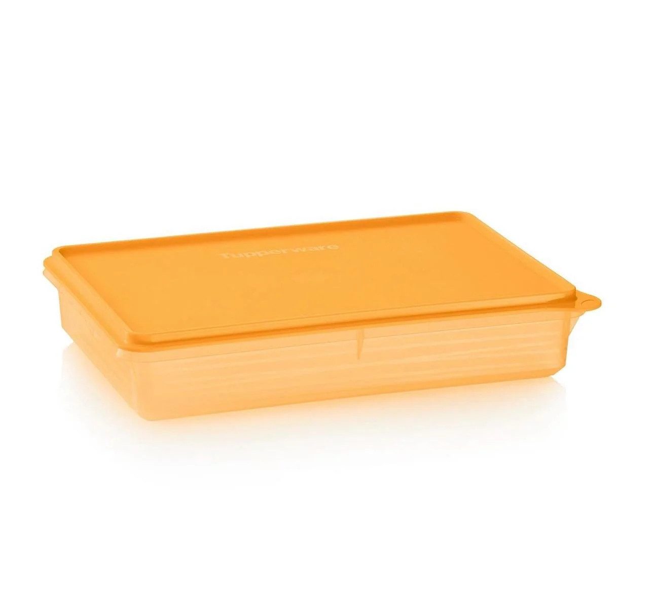 TUPPERWARE Vorratsdose Tupperware Gefrier-Behälter 3,5 Liter flach orange, Bonboniere, Schüttdose