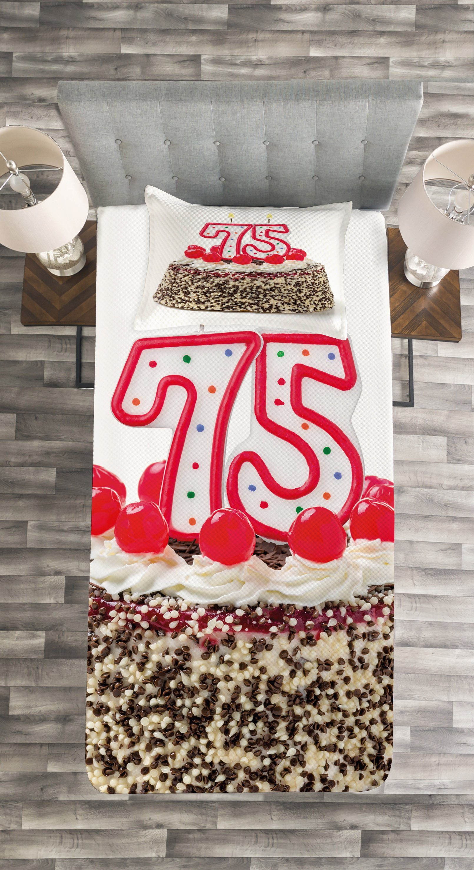 Abakuhaus, Kuchen Set Waschbar, Kissenbezügen 75 mit Tagesdecke Geburtstag