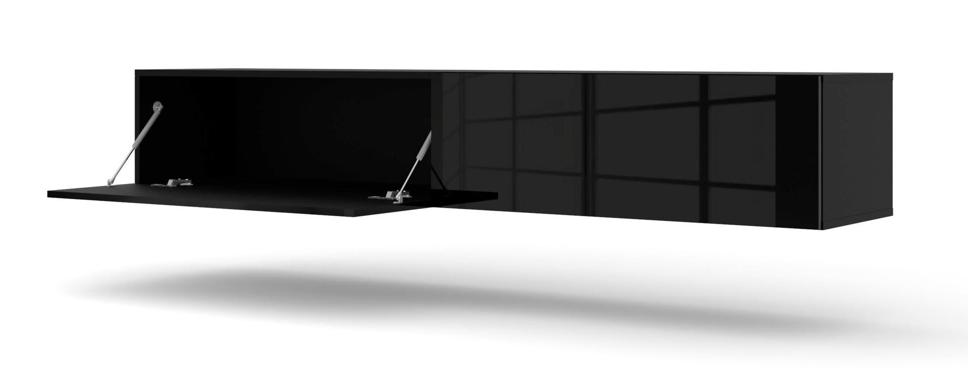 Raumhirsch Furniture Lowboard TV Schrank, RTV Möbel, Wohnmöbel (Maße: 180 x 40 x 30 (H) cm, 2 Klappen), Hochglanz, Stabile Konstruktion, Einfache Selbstmontage – Bild 3 von 4