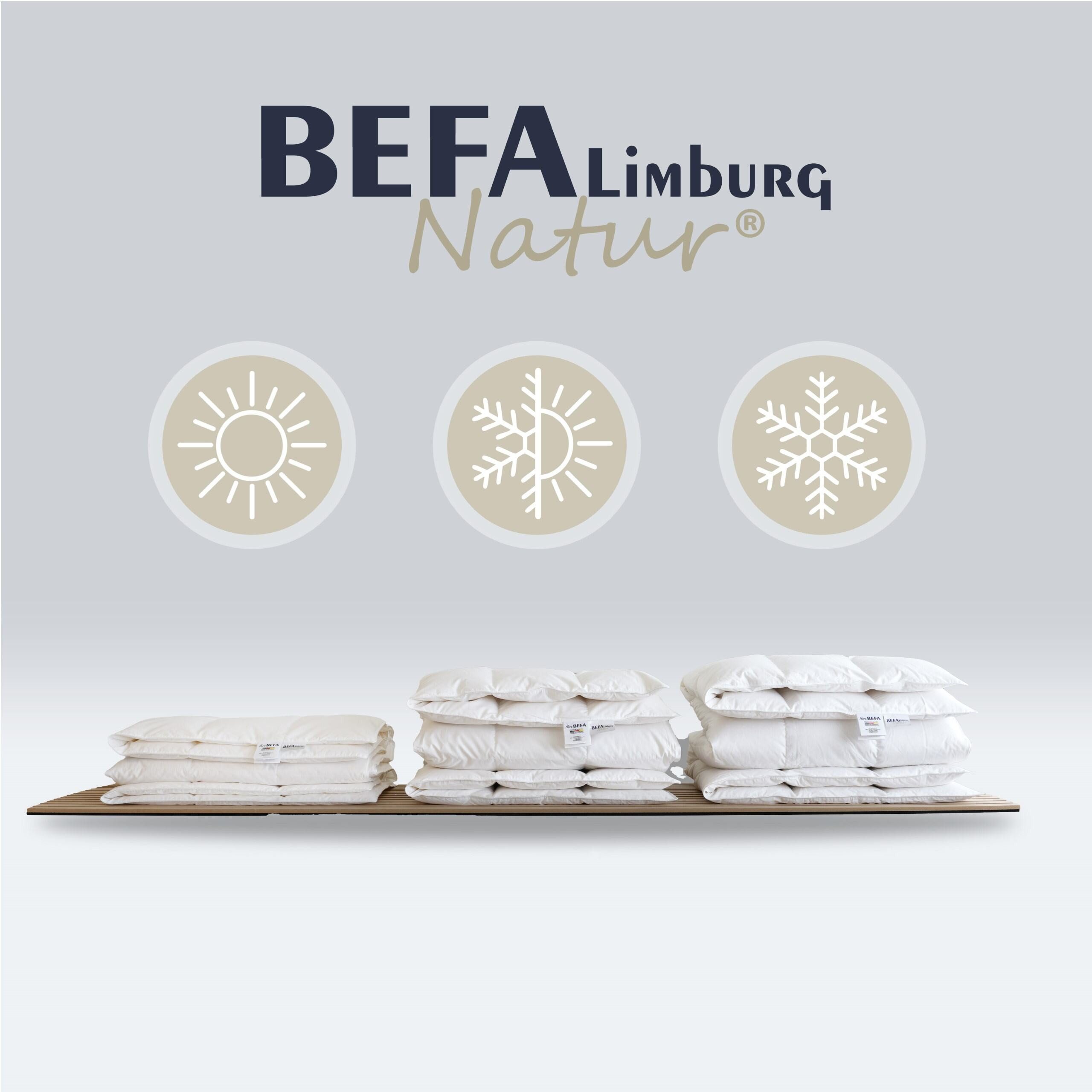 BEFA NATUR Daunenbettdecke 4-Jahreszeitendecke - weich & kuschelig - Premium-Ganzjahresdecke, Füllung: 60% Daunen, 40% Federn, Bezug: Baumwolle, Made in Germany – Bild 5 von 5