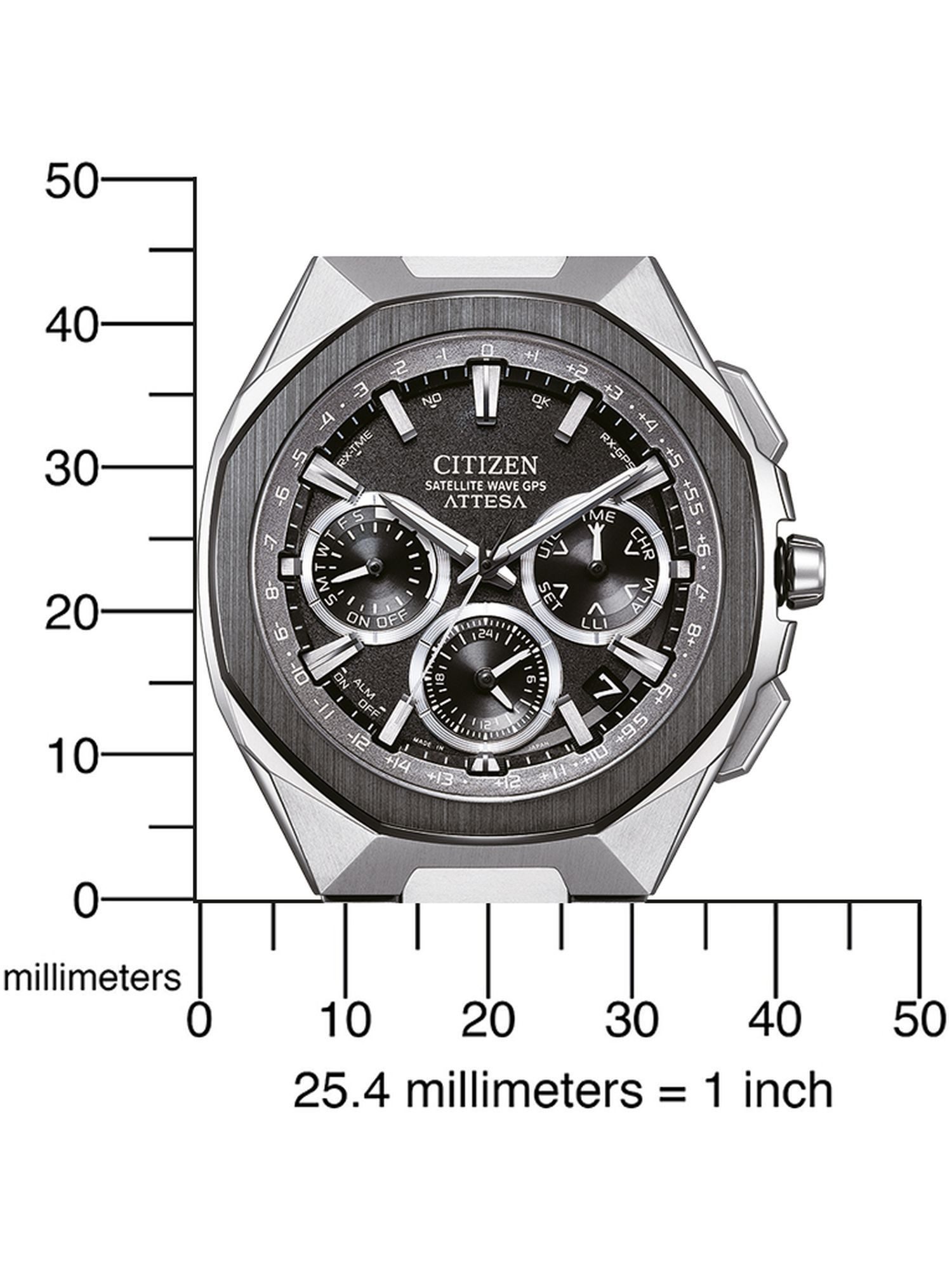Citizen Chronograph CC4104-53E CC4104-53E, Citizen CC4104-53E Chronograph Uhr Herrenuhr Titan Chrono Datum silber