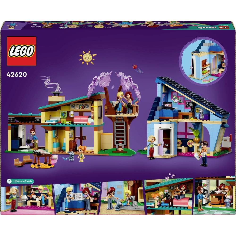 LEGO® FRIENDS Ollys und Paisleys Familien Haus 42620 Konstruktionsspielsteine