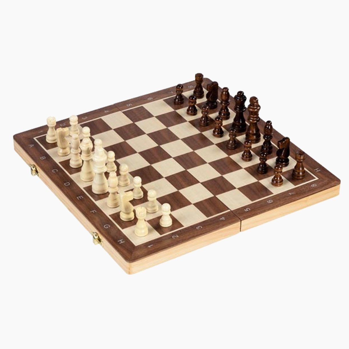 goki Spielesammlung Schach/Dame Spiel 2in1, magnetisch, strategiespiel, familienspiel, Zwei Spiele in einem für doppelte Abwechslung