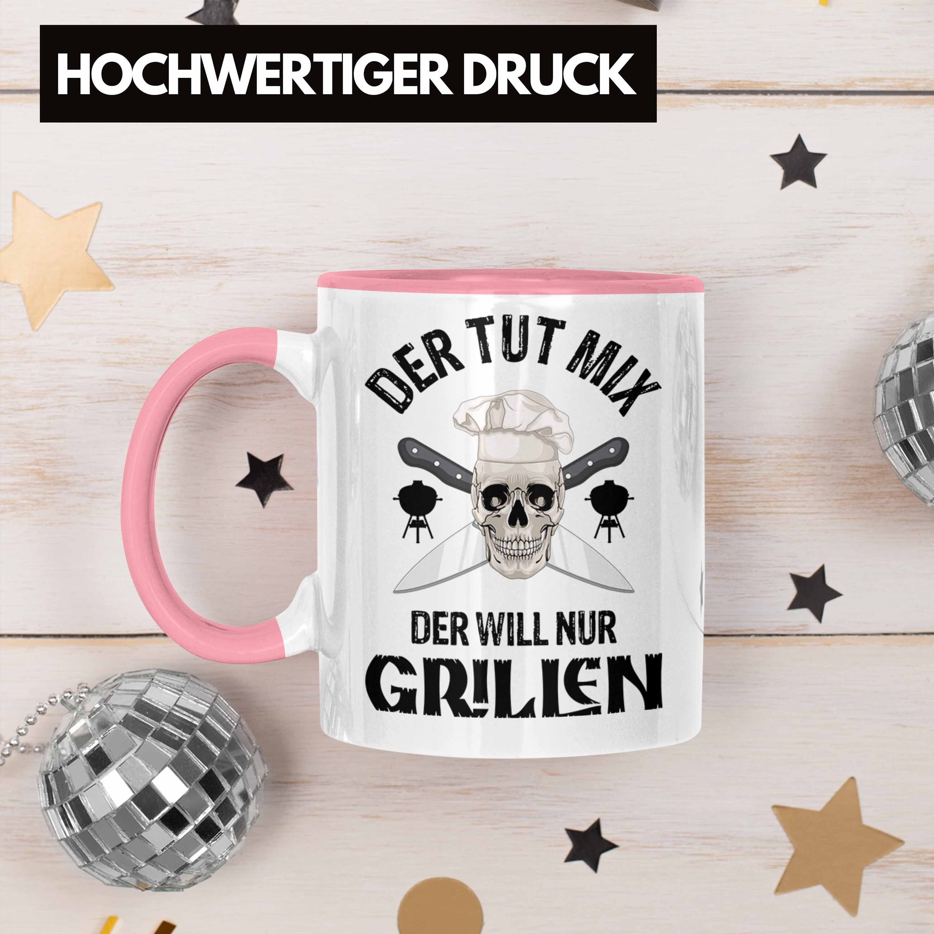 Geschenkidee Tasse Tasse - Rosa Trendation Liebhaber Männer Vater Grillen BBQ's Grill Trendation Geschenk Steak