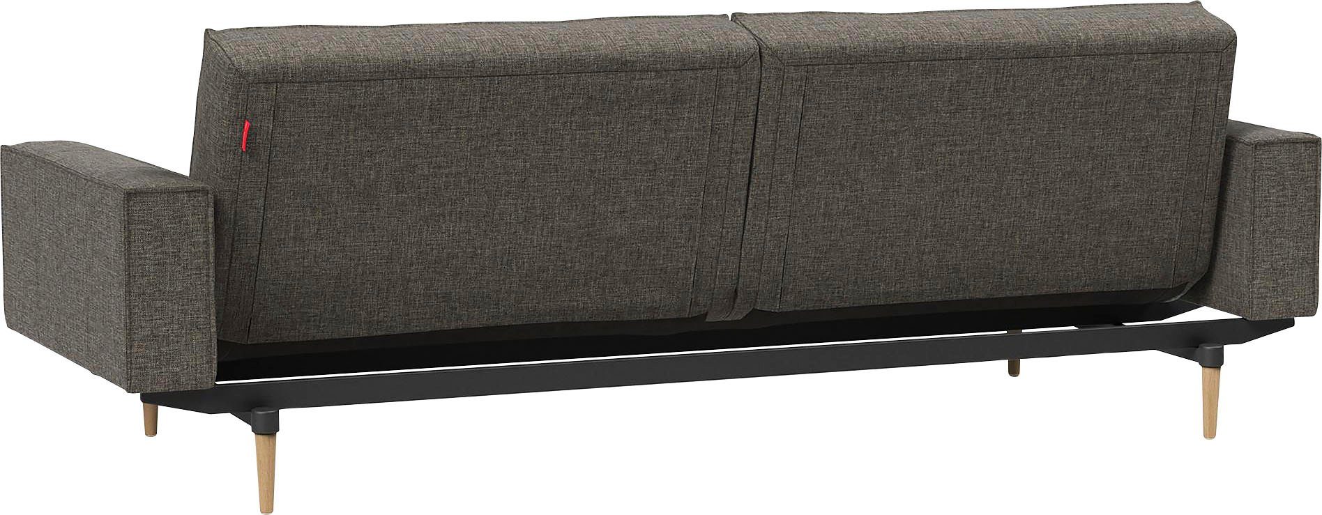 INNOVATION LIVING ™ Sofa Splitback, mit Armlehne und hellen Styletto Beinen, in skandinavischen Design