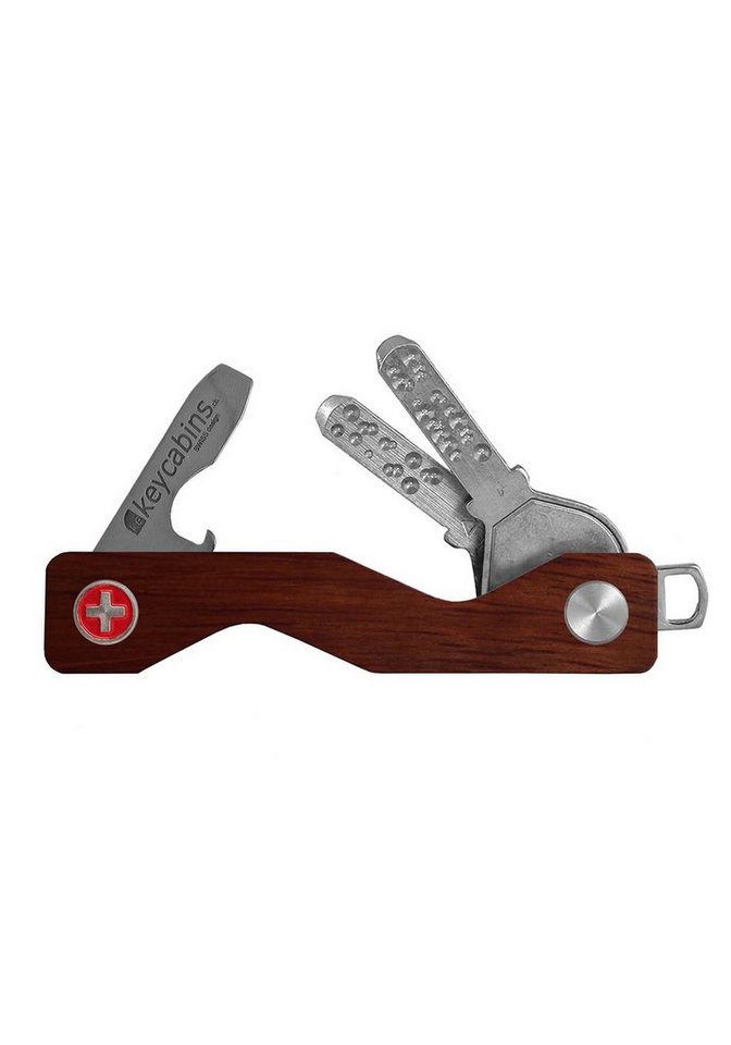 Schlüsselanhänger SWISS made Wood keycabins S3,