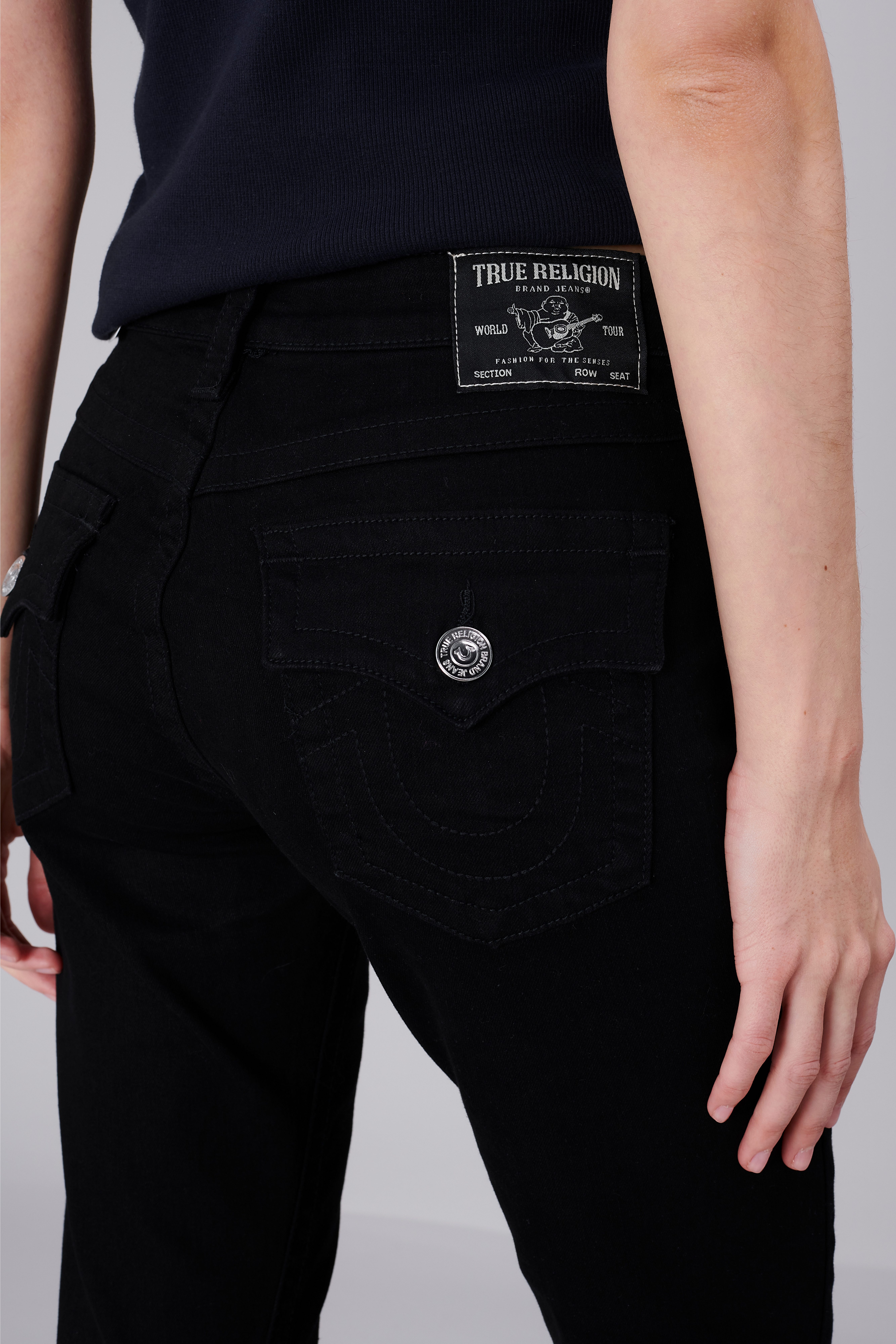 True Religion Bootcut-Jeans JOEY MID RISE FLARE FLAP Baumwollmischung, Flared fit – Bild 5 von 5