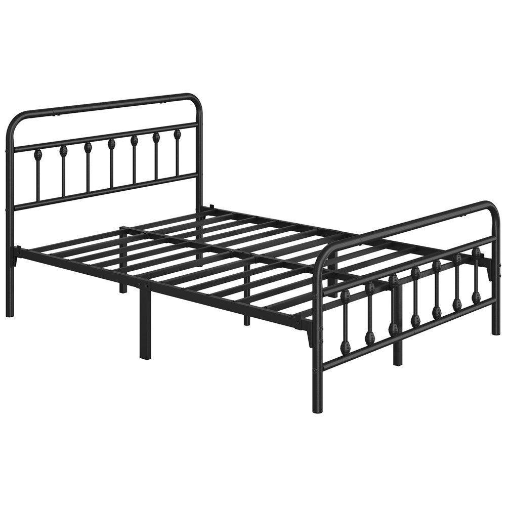 Yaheetech Bettgestell Metallbett, Metall Bettrahmen mit Kopfteil günstig online kaufen