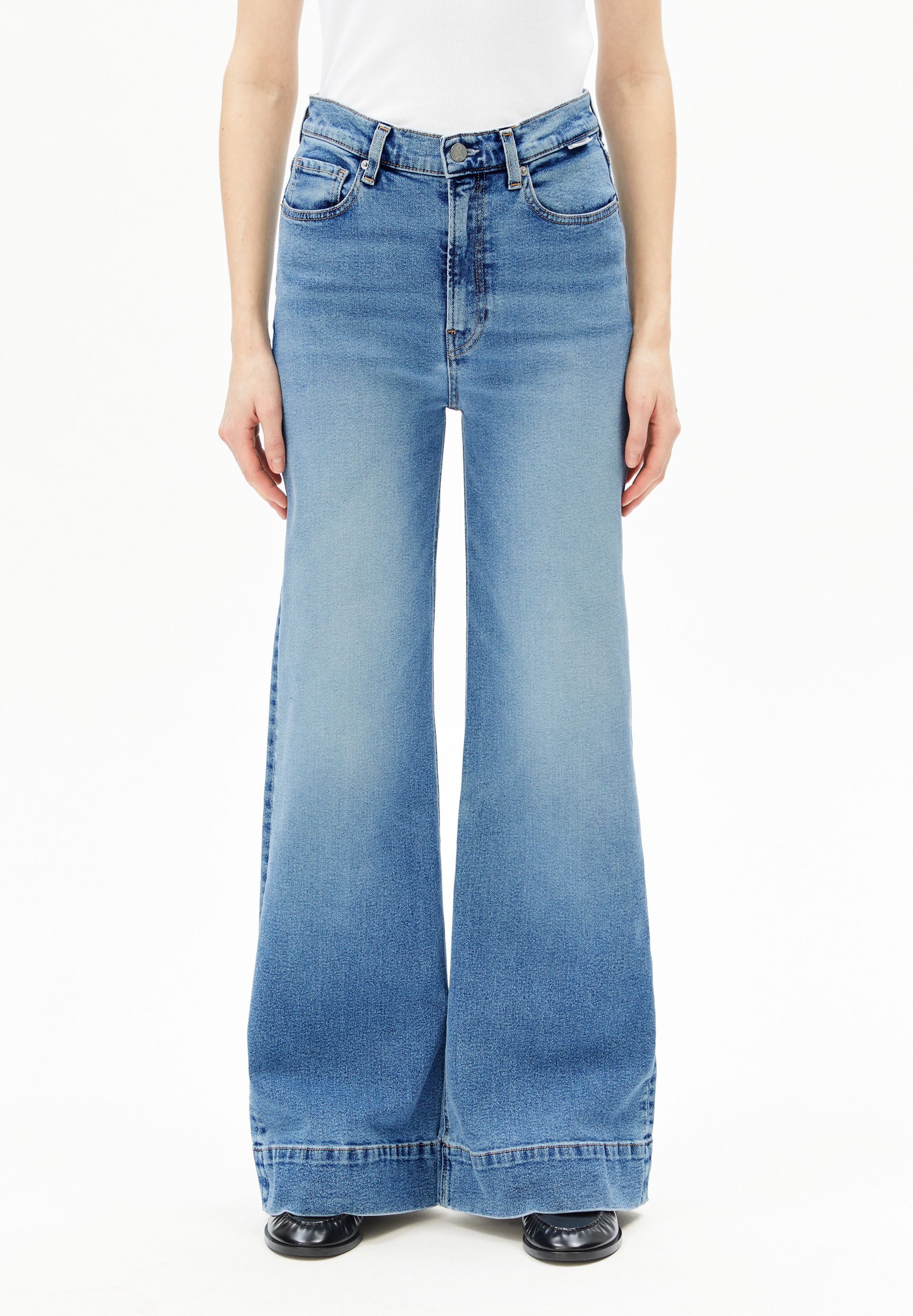 Armedangels Weite Jeans MURLIAA Wide Leg Jeans recycelter Baumwoll Mix (Comfort-Stretch, Skinny Fit) High waist