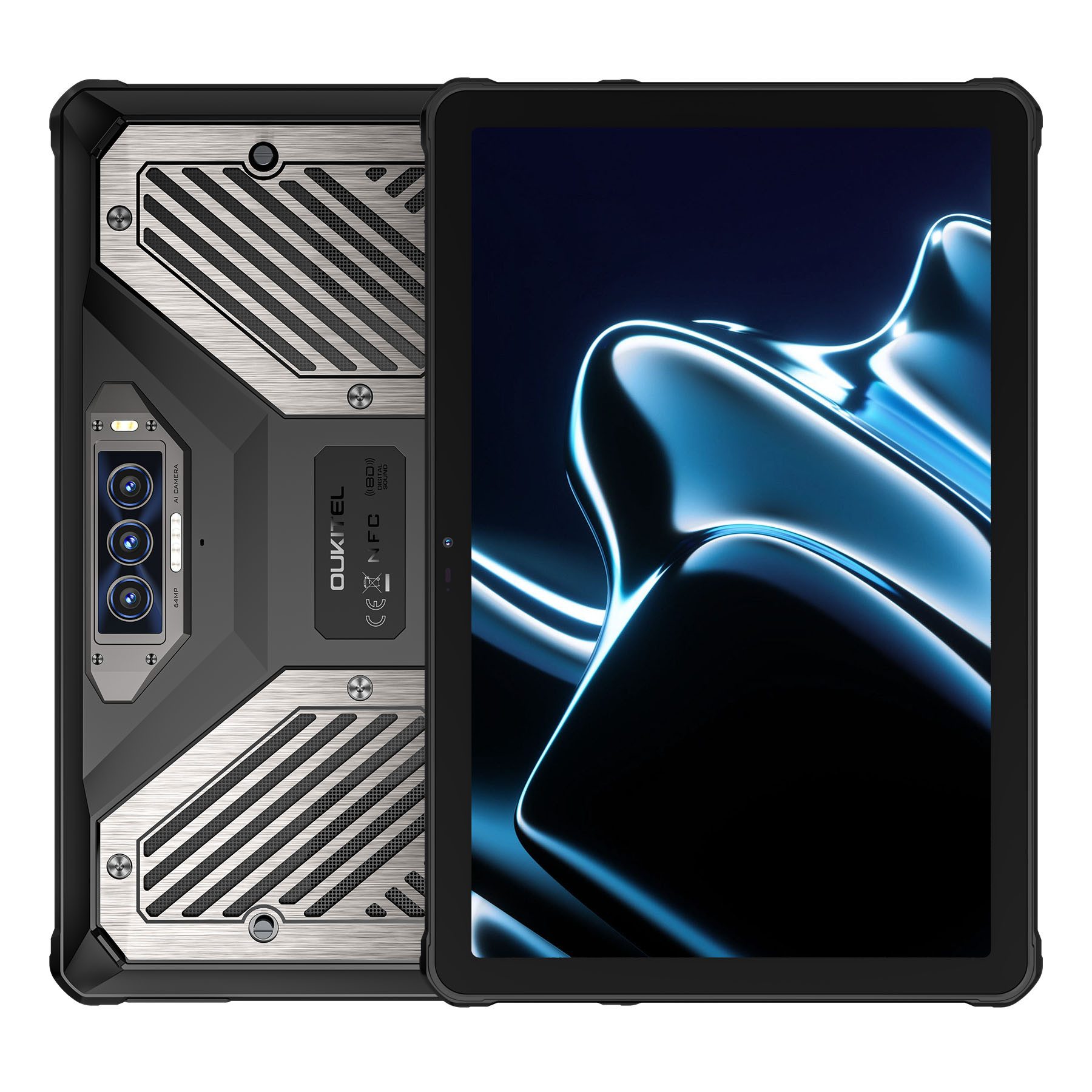 OUKITEL RT10 Outdoor Tablet Robustes IP69 25000 mAh 5G + MediaTek 7400X Tablet (11", 512 GB, Android 15, 5G, 36(12+24) GB RAM, Profi‑Campinglicht & Lautsprecher)