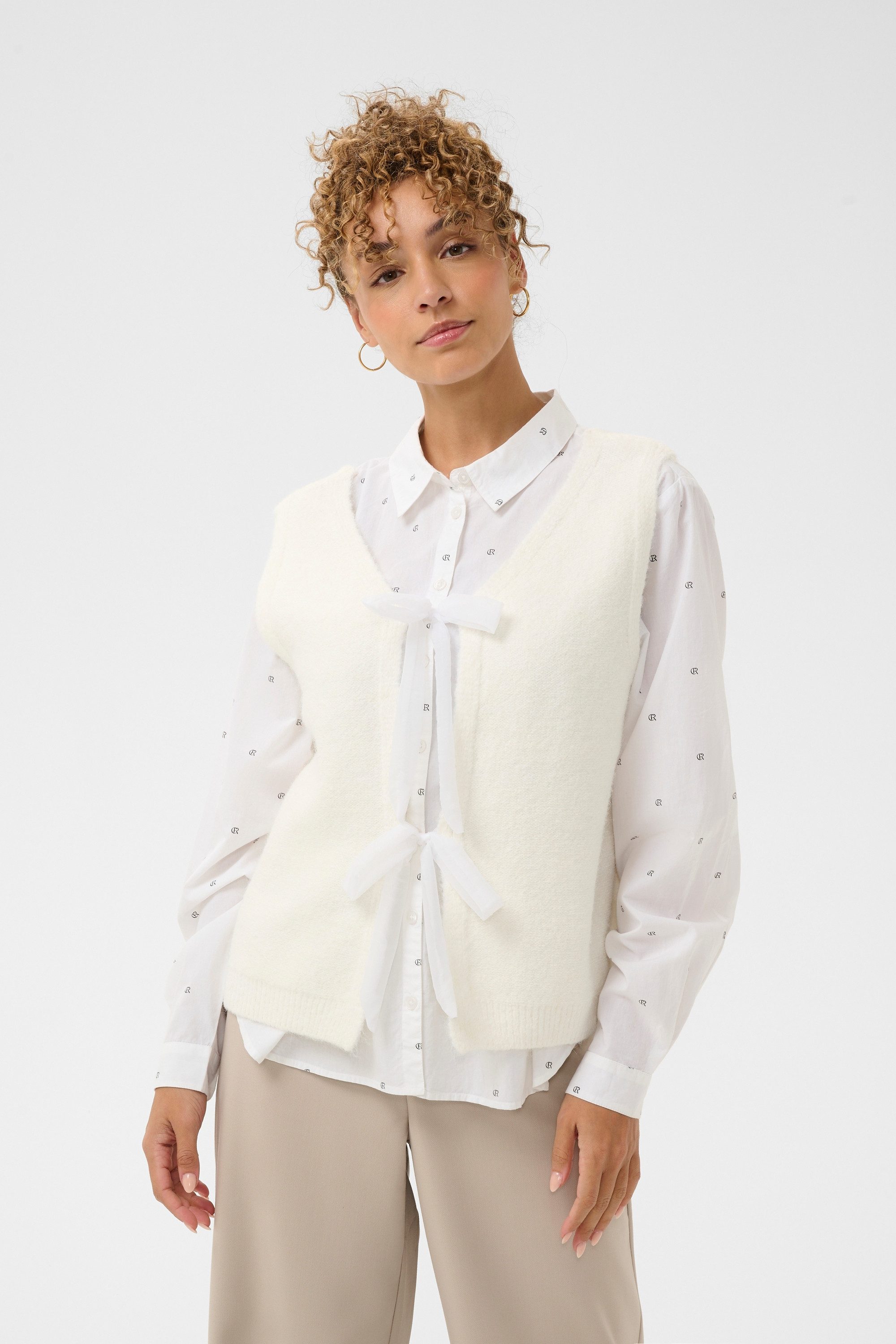 Cream Strickweste Strickweste CRBulp