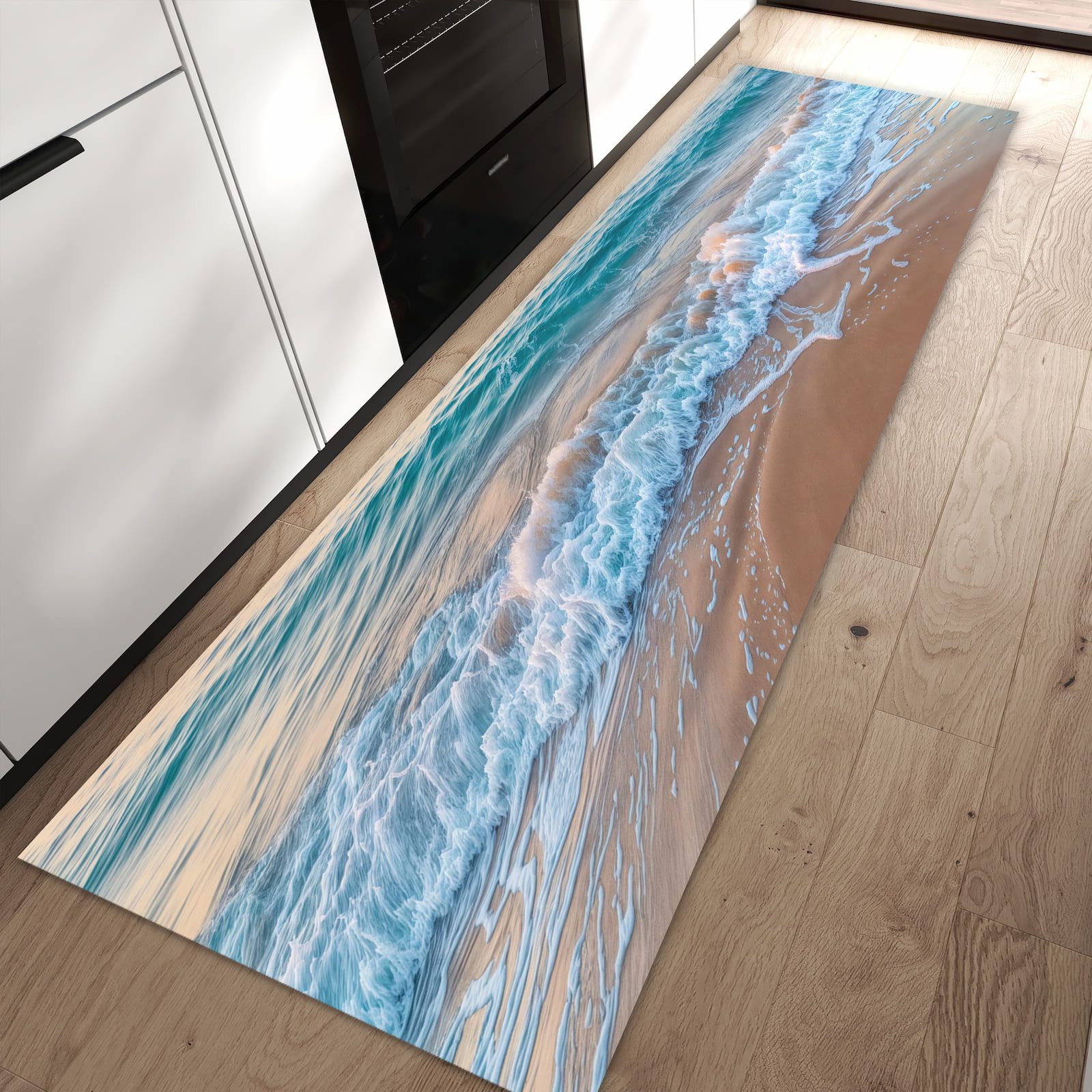 Primedeco Teppich Küchenteppich Strandhorizont PVC rutschfest abwaschbar Läufer, Rechteckig, Höhe: 3 mm, Pflegeleicht & Wasserabweisend