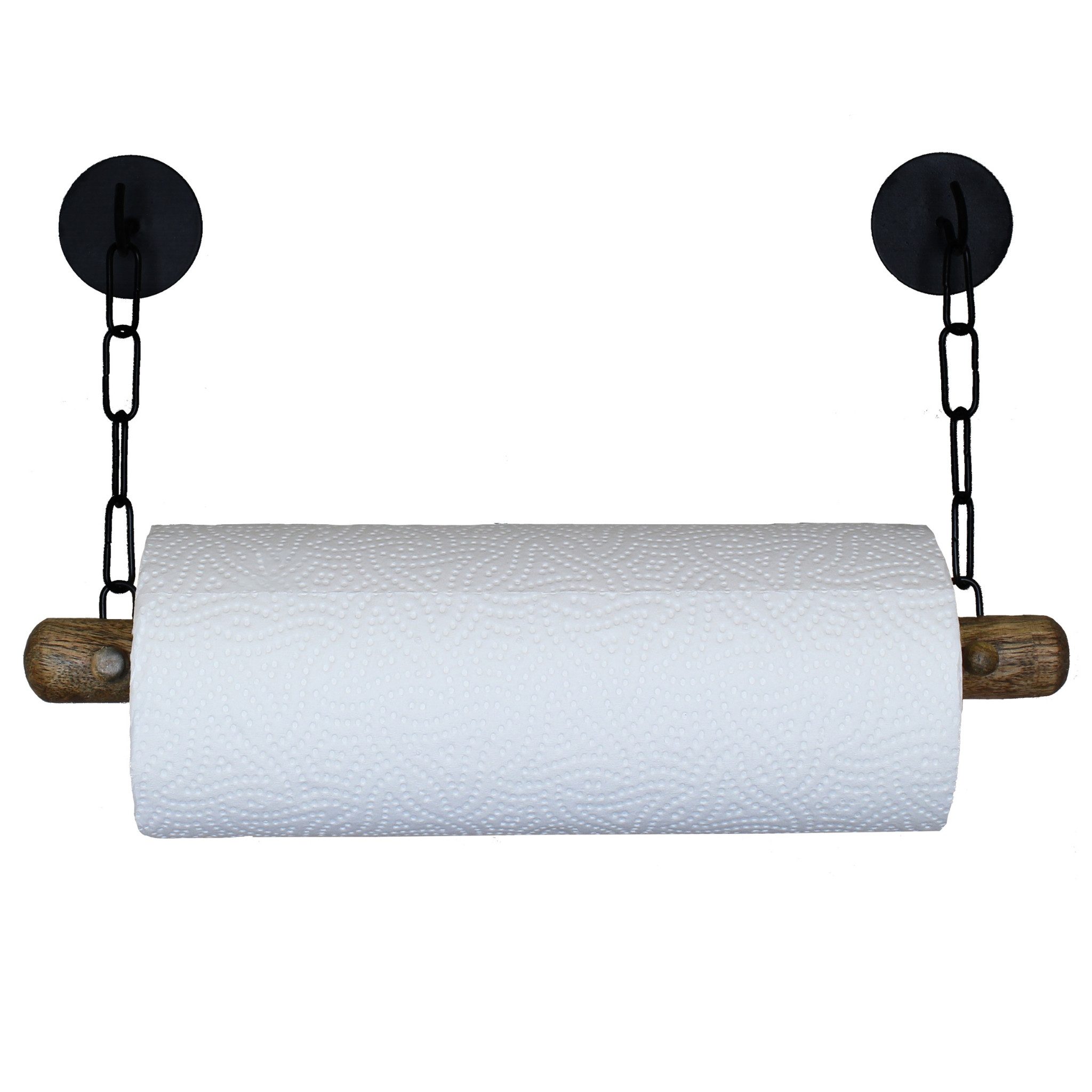 DEKAZIA Küchenrollenhalter ohne Bohren Holz Wandrollenhalter Papierrollenha günstig online kaufen