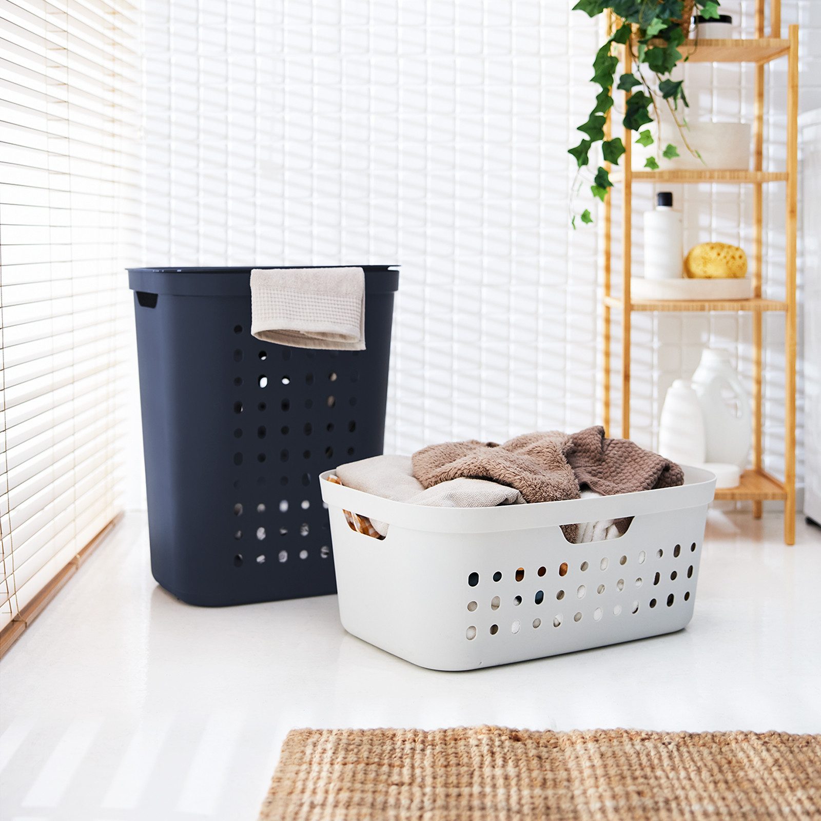 ROTHO Wäschekorb JONA Wäschebehälter 39l mit ergonomischen Griffen – Bild 4 von 5