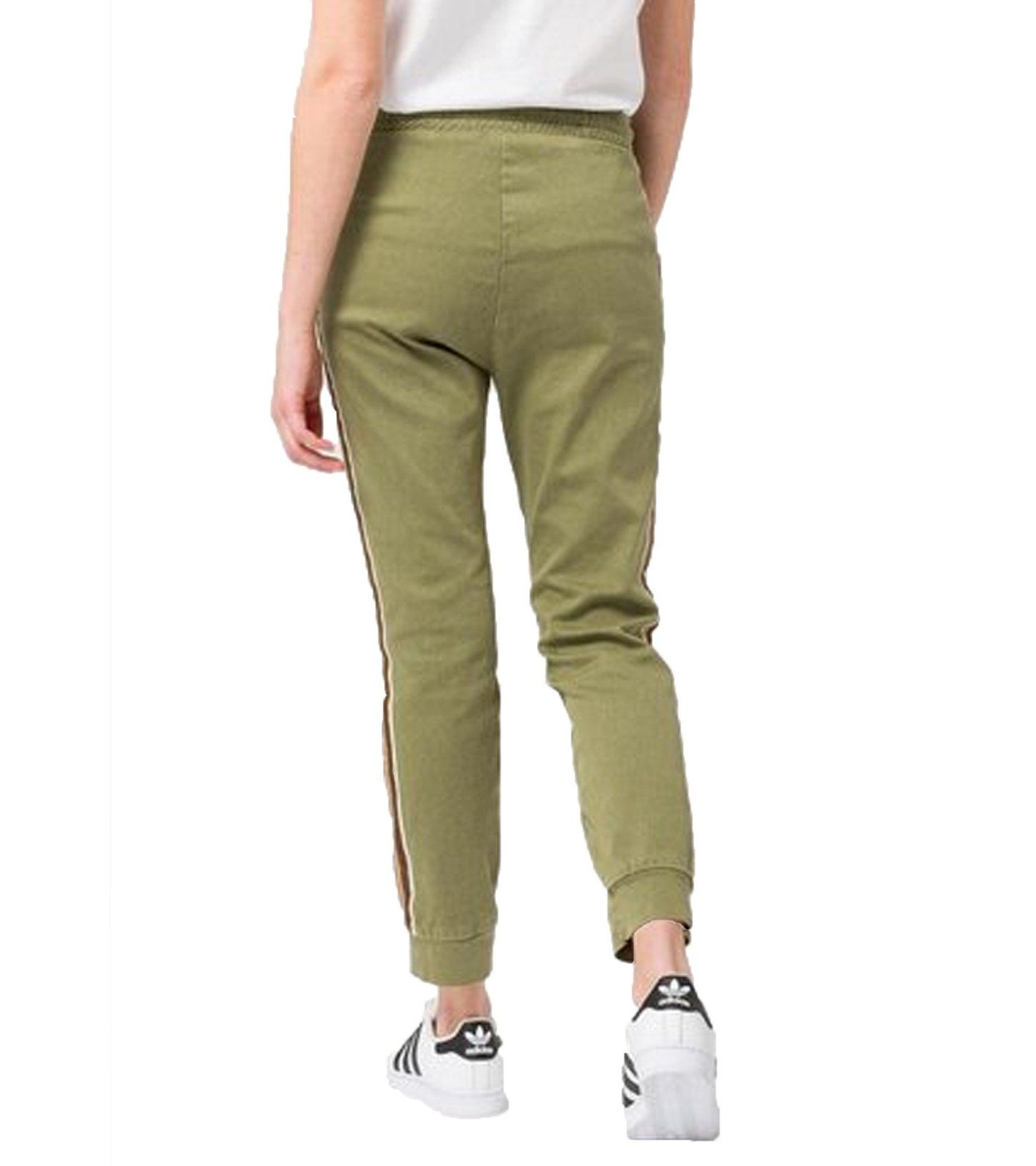 PLEASE Jogginghose »PLEASE Stoff-Hose stylische Damen Jogging-Pants mit  Seitenstreifen Freizeit-Hose Khaki« online kaufen | OTTO