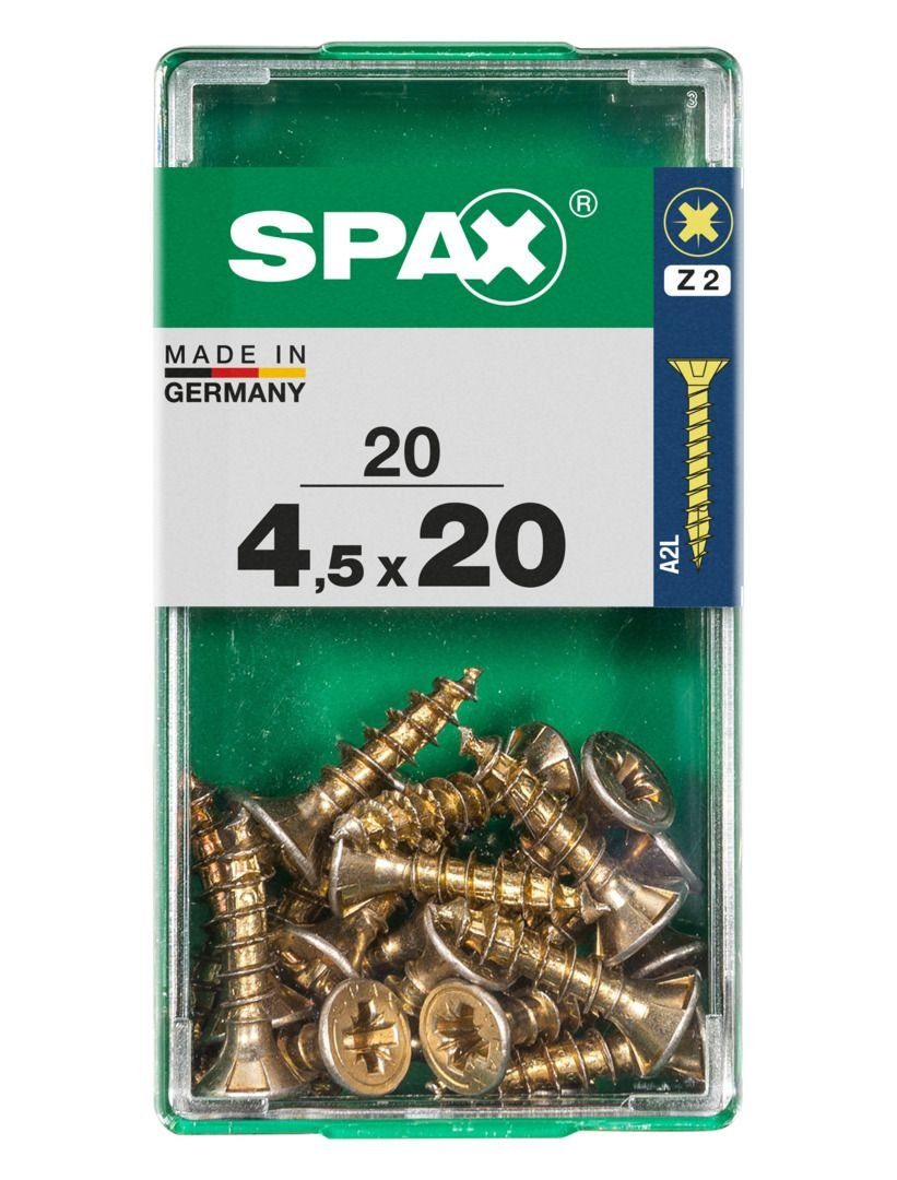 SPAX Holzbauschraube Spax Universalschrauben 4.5 x 20 mm PZ 2 - 20 Stk.