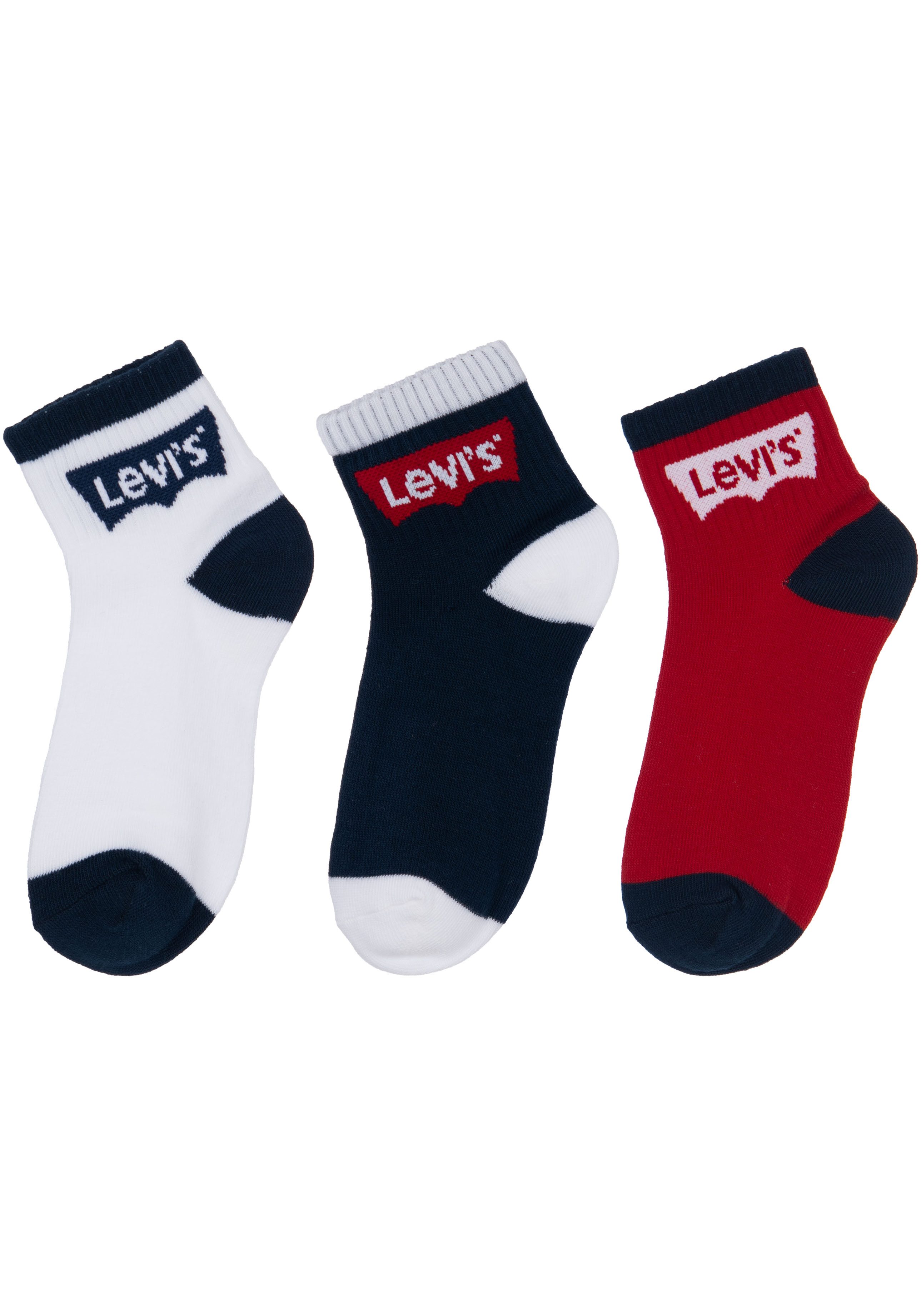 Levi's® Kids Socken BATWING MID CUT3PK (Packung, 3-Paar) im 3er-Pack