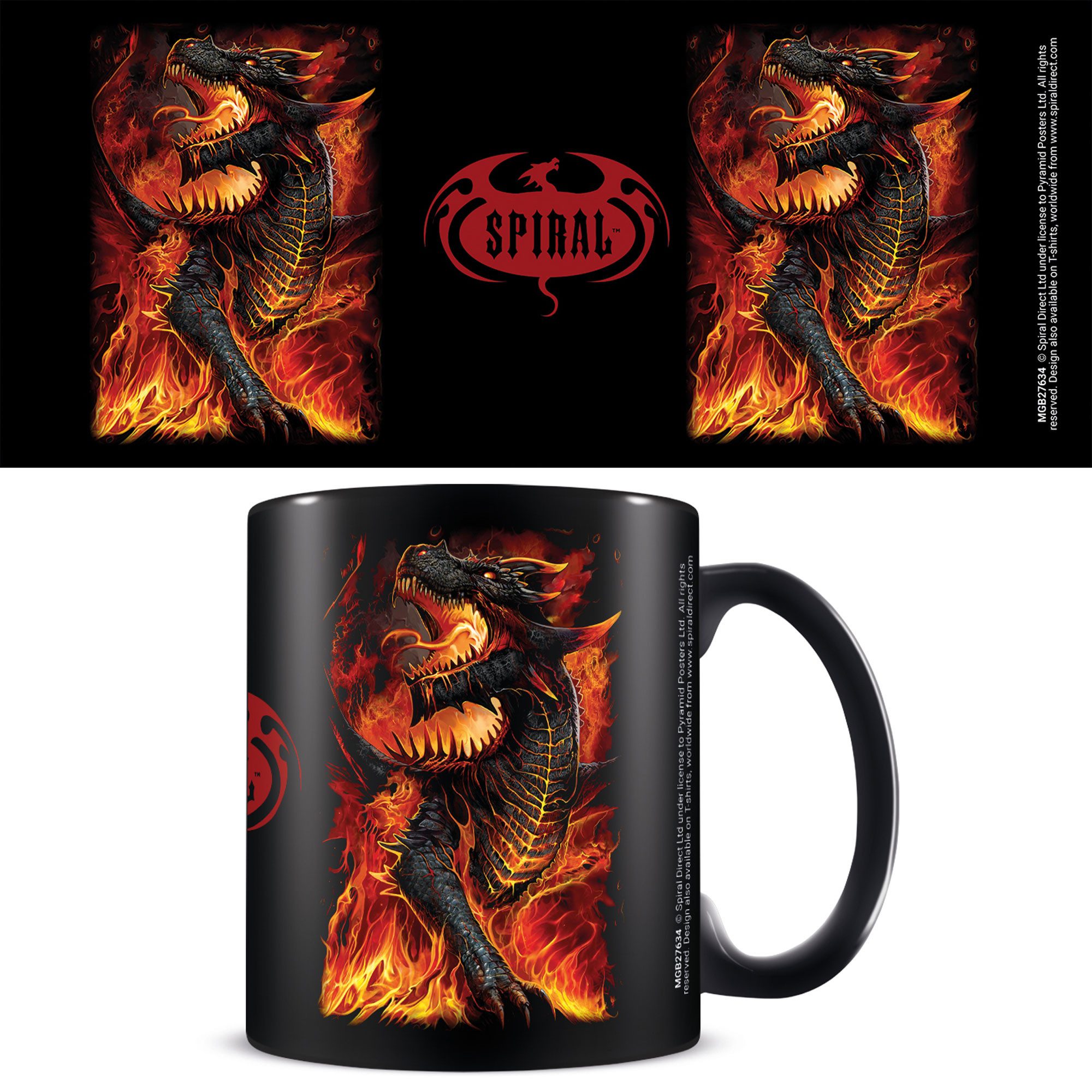 Tasse Spiral - Lizenz Tassen 3D - Draconis - black