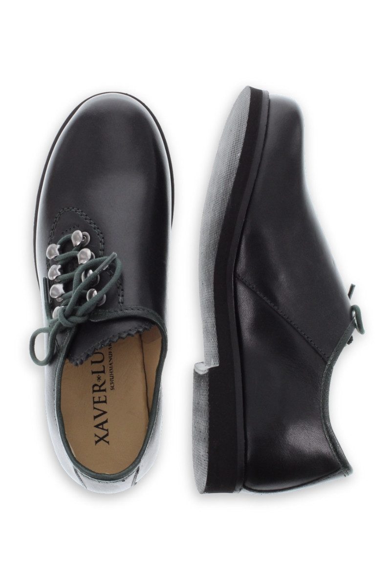 XAVER LUIS Schuhmanufaktur Haferlschuhe Kinder - FRANZL - schwarz Sneaker Ballerinas