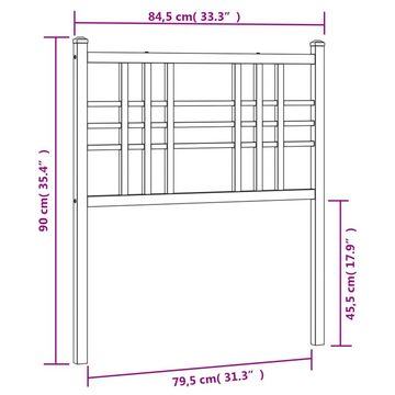 vidaXL Kopfteil Kopfteil Metall Weiß 80 cm, (1 St)