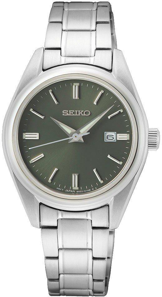 Seiko Quarzuhr SUR533P1, Armbanduhr, Damenuhr, Saphirglas, Datum