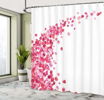 Abakuhaus Duschvorhang Moderner Digitaldruck mit 12 Haken auf Stoff Wasser Resistent Breite 175 cm, Höhe 180 cm, Blätter Rosenblätter Vortex