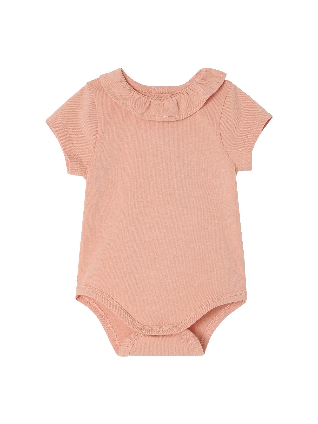 vertbaudet Blusentop Baby Kurzarm-Bodys 2er-Pack, Rueschenkragen