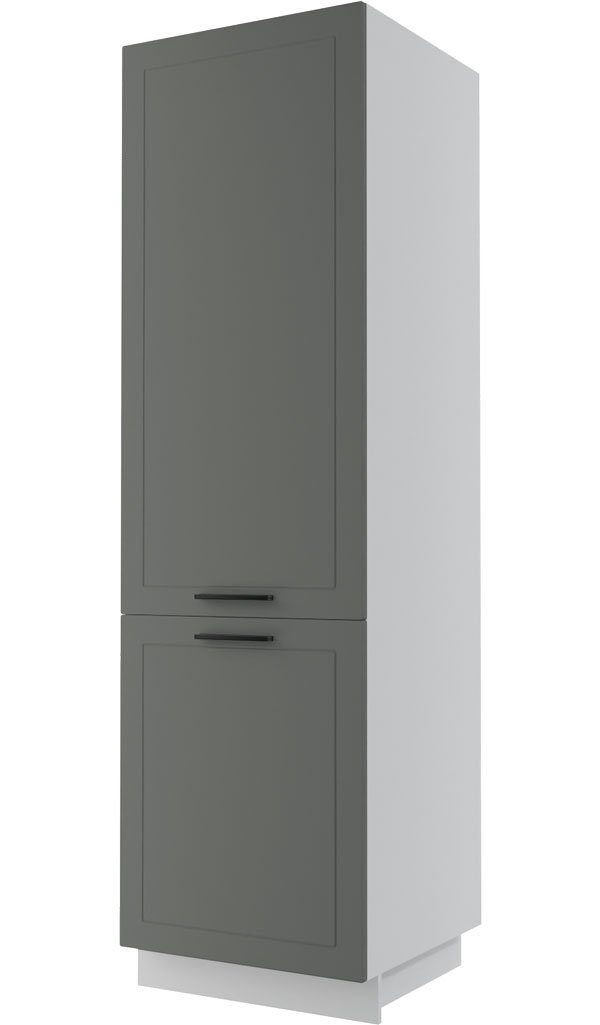 Feldmann-Wohnen Kühlumbauschrank Korpusfarbe Front- wählbar (Kvantum) grey 60cm und matt 2-türig dust Kvantum