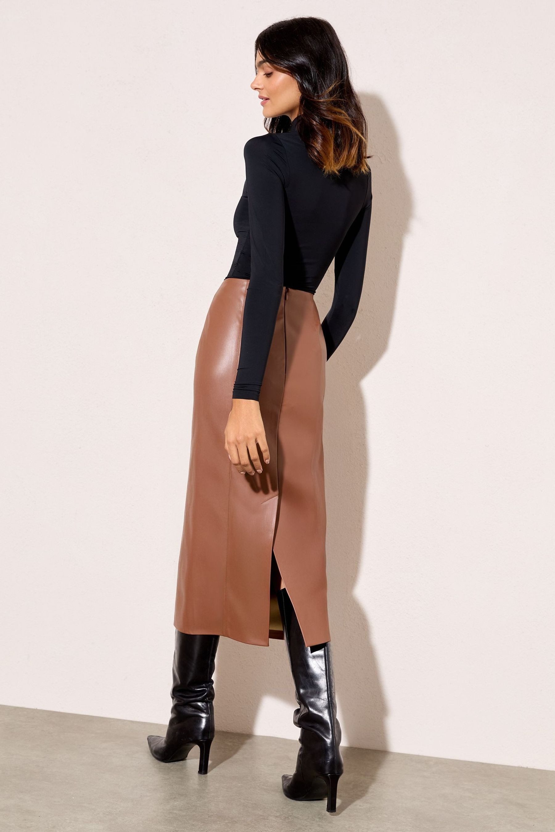 Friends Like These Lederrock Friends Like These Bleistiftrock aus Kunstlede günstig online kaufen